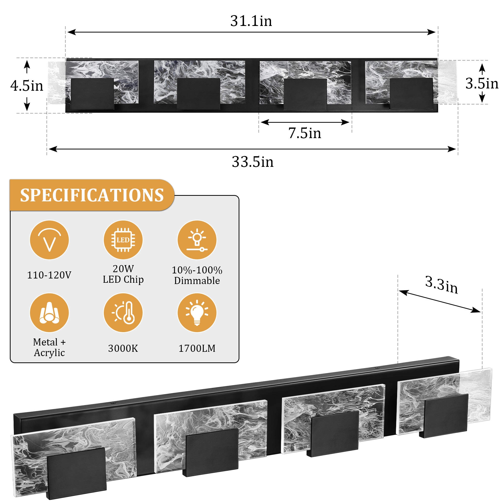 KAISITE 8099WL-04BK-US b089995 - View #2