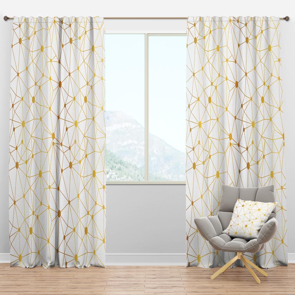 Designart CTN24344-52-108 108-in White Room darkening Thermal lined Rod pocket Single curtain panel
