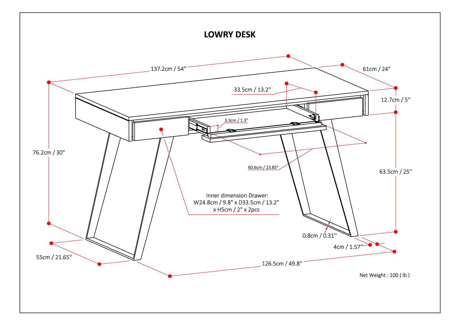 Simpli Home AXCLRY-14WH desks - View #8