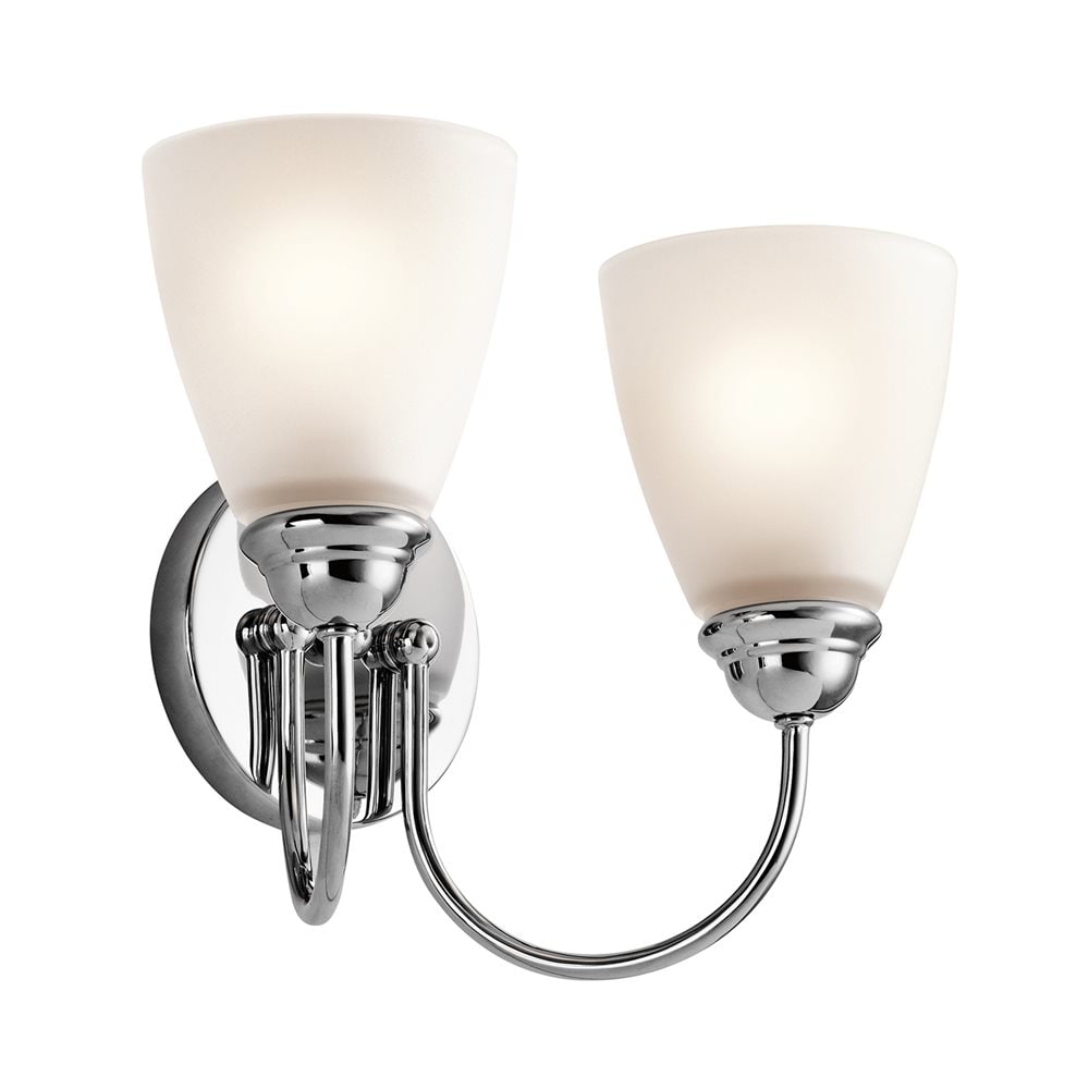 Kichler 45638CH Jolie 13-in 2 -Light Chrome Transitional Vanity light