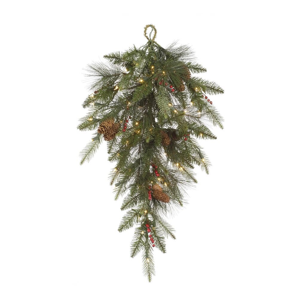  A143108 2.67-ft Pre-lit Upside-down Artificial Christmas Tree with Incandescent Lights