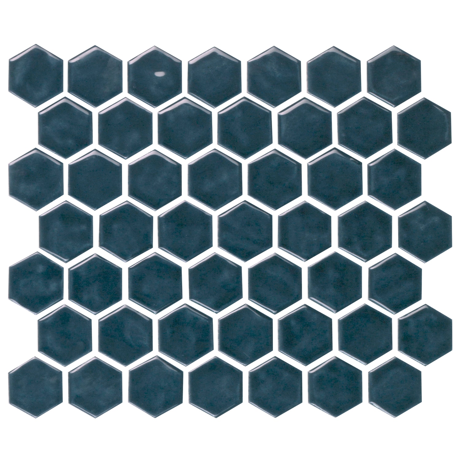 Hillcrest Ridge Deep Blue 10-in x 12-in Glossy Ceramic Hexagon Patterned Wall Tile (9.72-sq. ft/ Carton) | - American Olean AT2415HEXMS1P2
