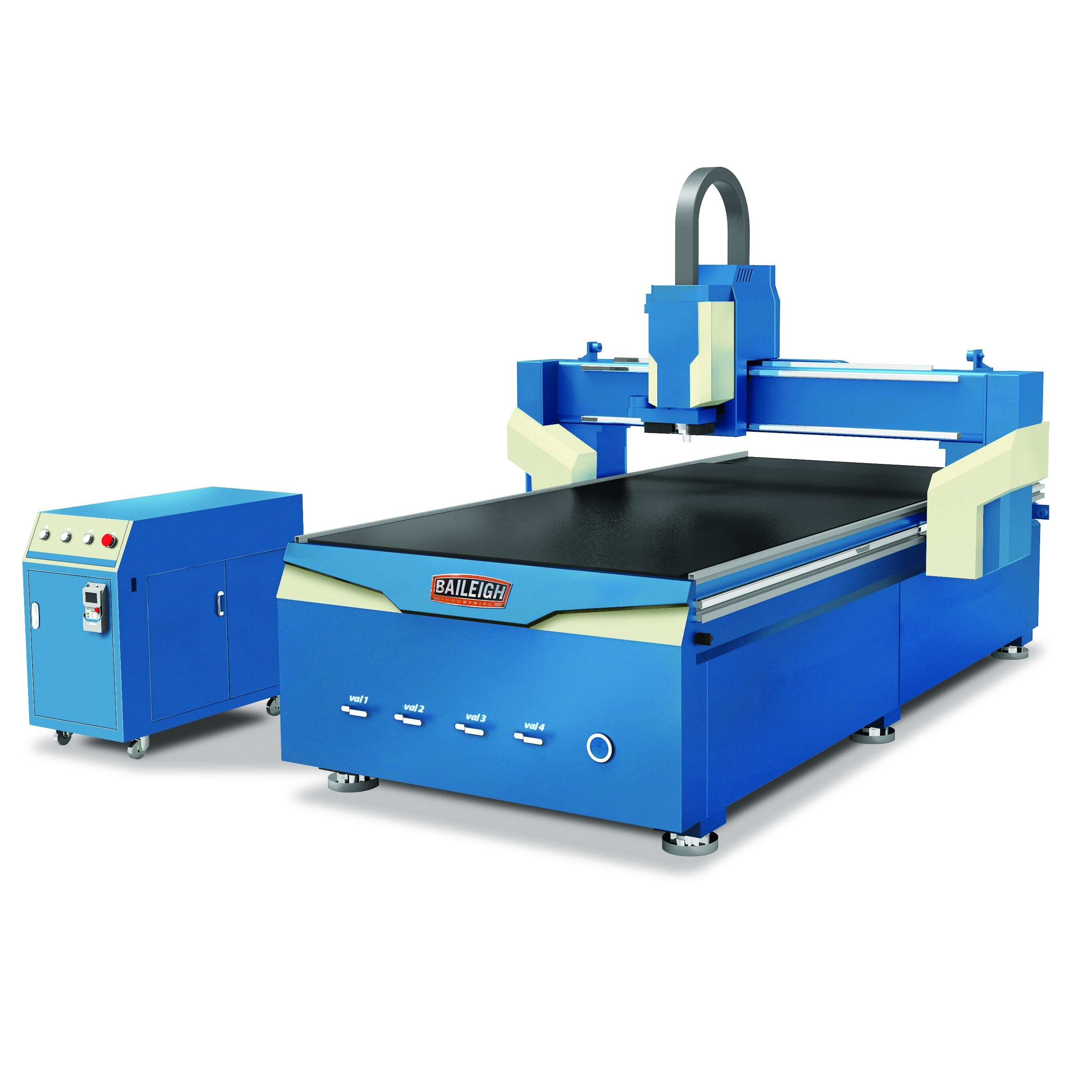 Baileigh Industrial 1018908 1/4-in 3/8-in 1/2-in and 8mm 5 -HP Variable Speed Brushless Combo Fixed/Plunge Router with Table and