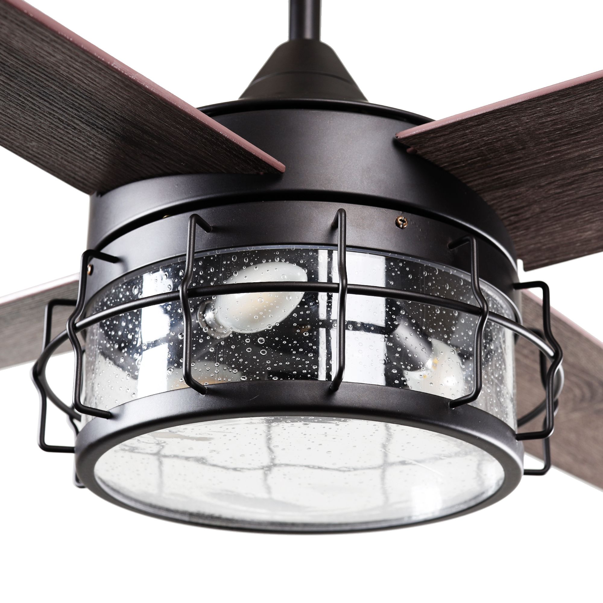52-Inch Oil-Rubbed Bronze Industrial Ceiling Fan with Light and Remote