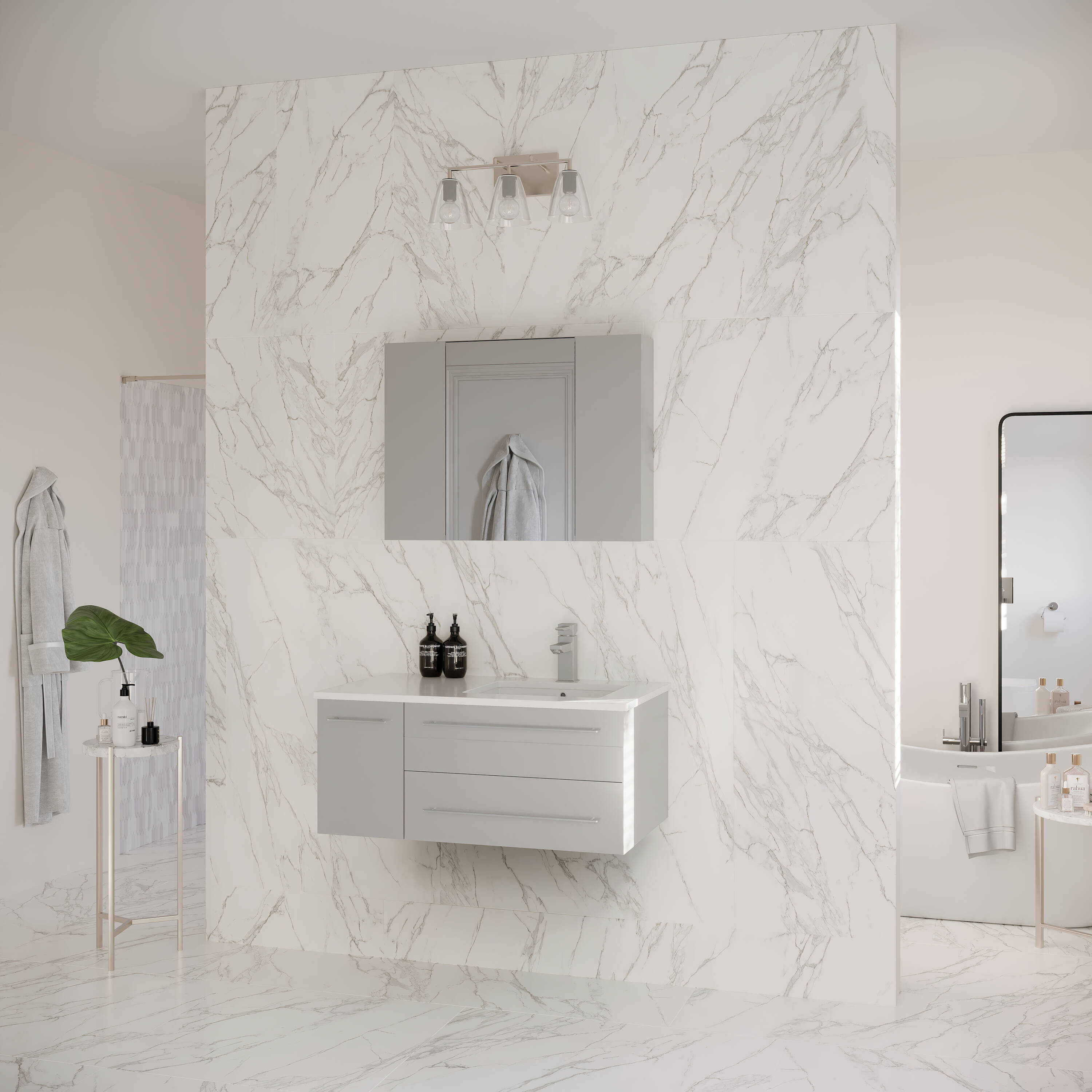 Fresca FVN6136GR-UNS-R Bath-Vanity-Combo - View #4
