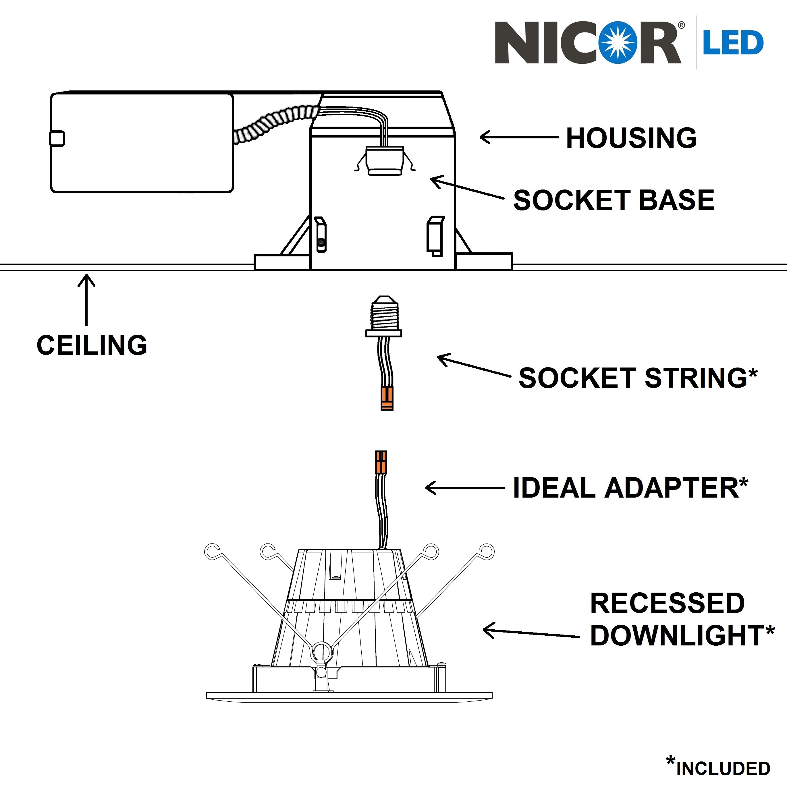Nicor Lighting DCG621205KWH Led-Retrofit-Downlight - View #11