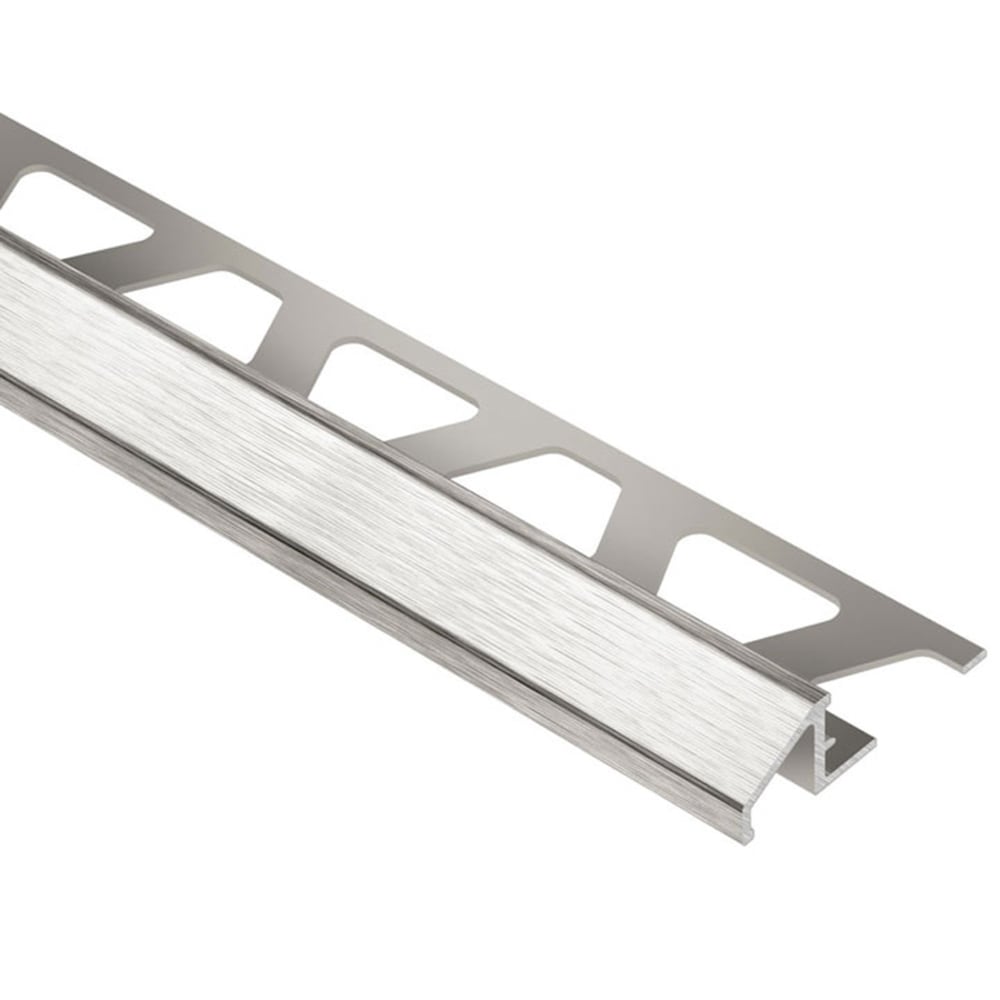 Schluter Systems AU80ATGB Reno-U 0.313-in W x 98.5-in L Brushed Nickel Anodized Aluminum Aluminum Reducer Tile Edge Trim