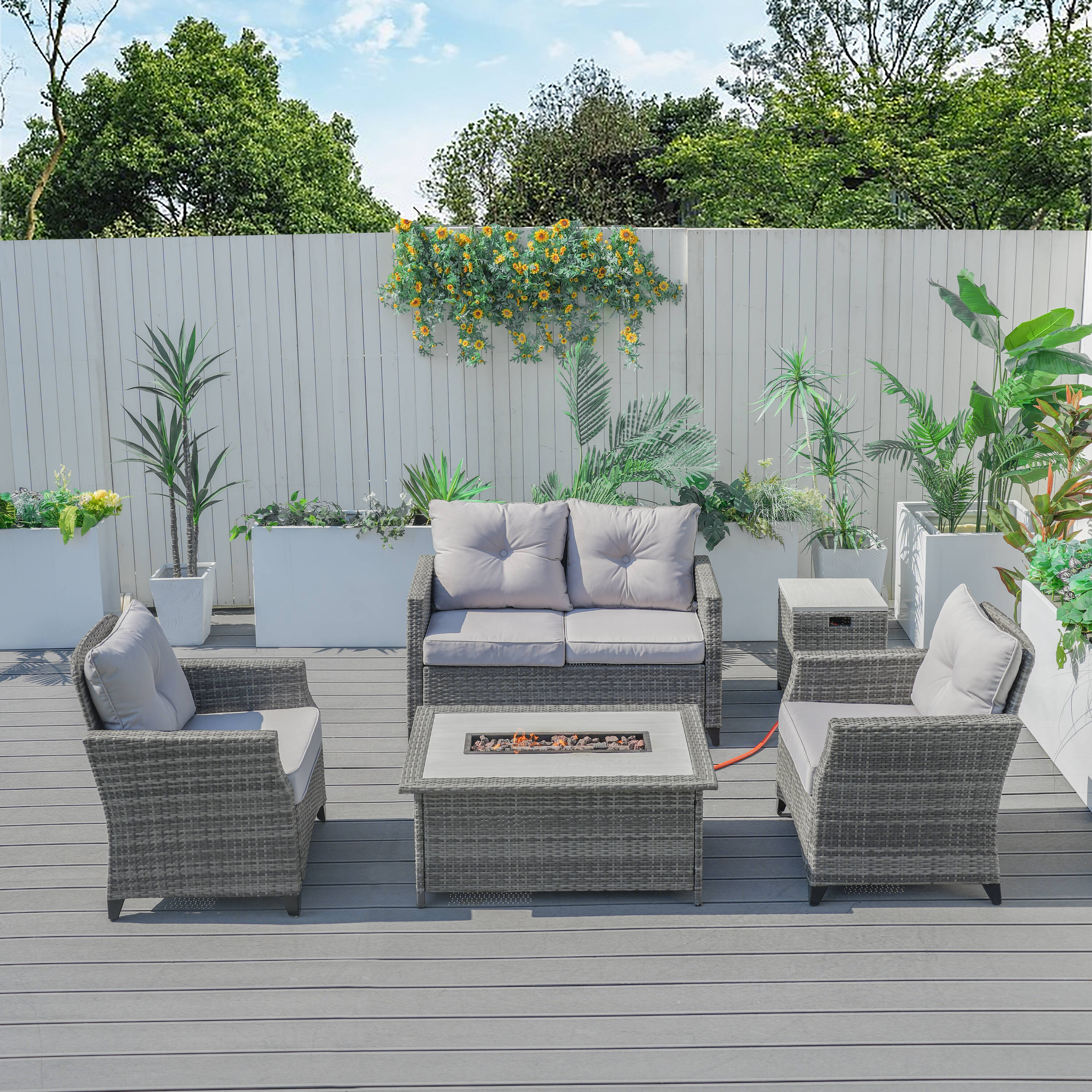 Direct Wicker DWF-1801 Outdoor-Gas-Firepits - View #2