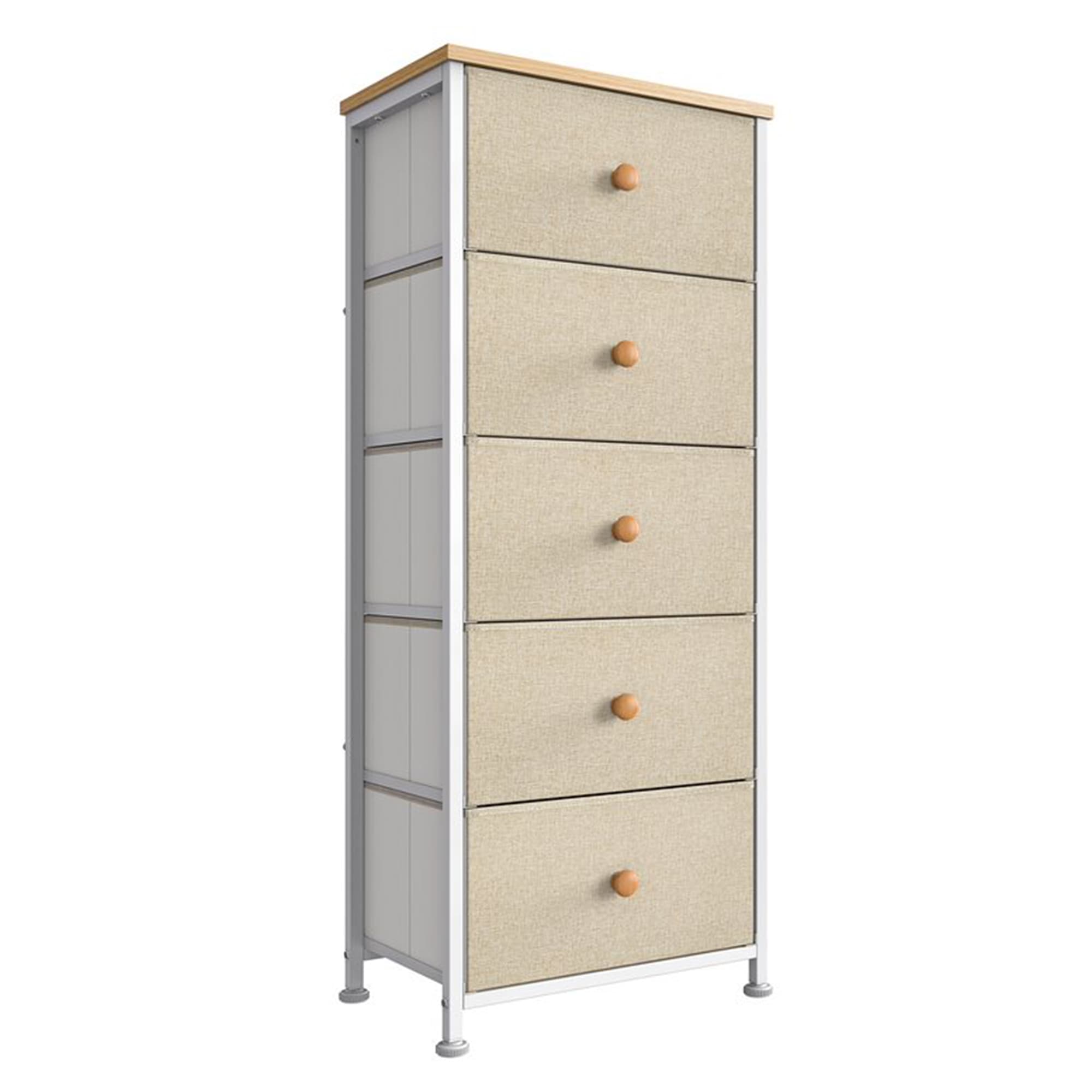 REAHOME 304062 5 Drawer Vertical Narrow Steel Frame Tower Dresser Storage Organizer