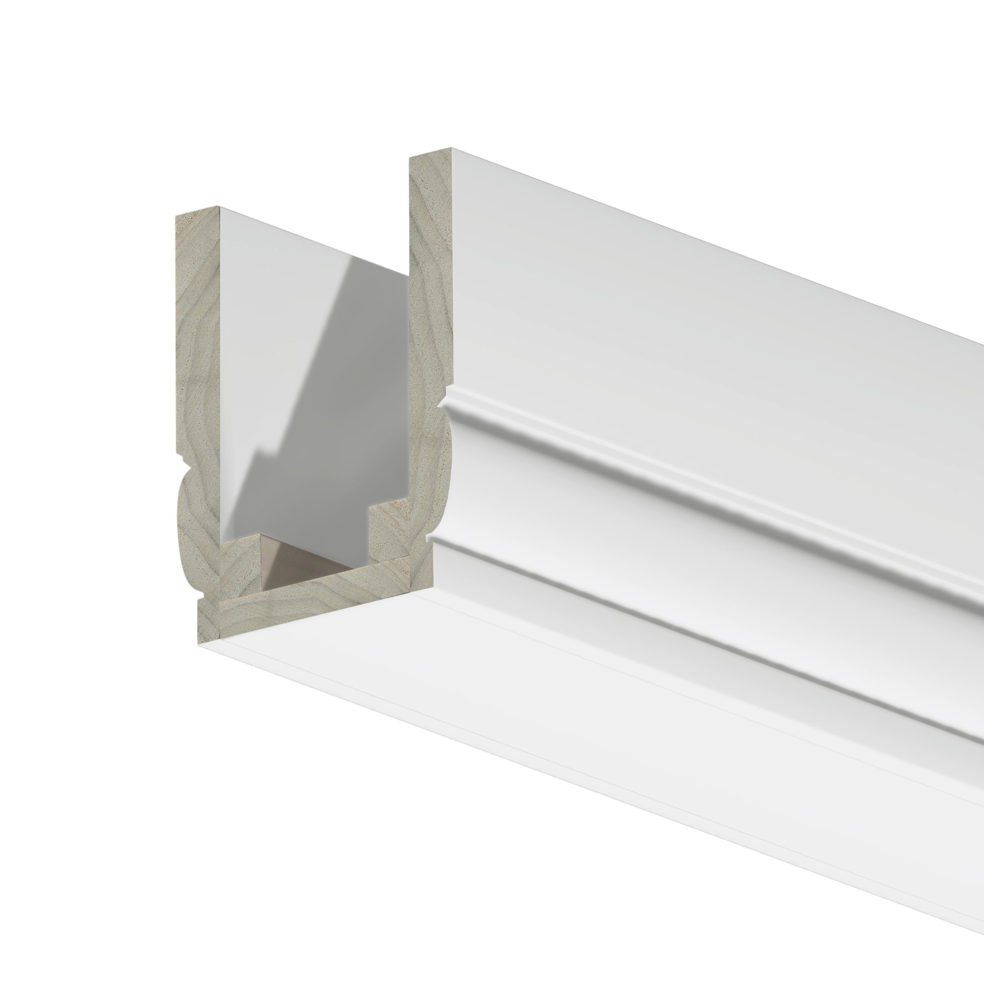 Ornamental Mouldings BEAMPRM06-92POP5X5 5.5-in x 5-in x 92-in Primed White Unfinished Wood U-Shaped Decorative Beam