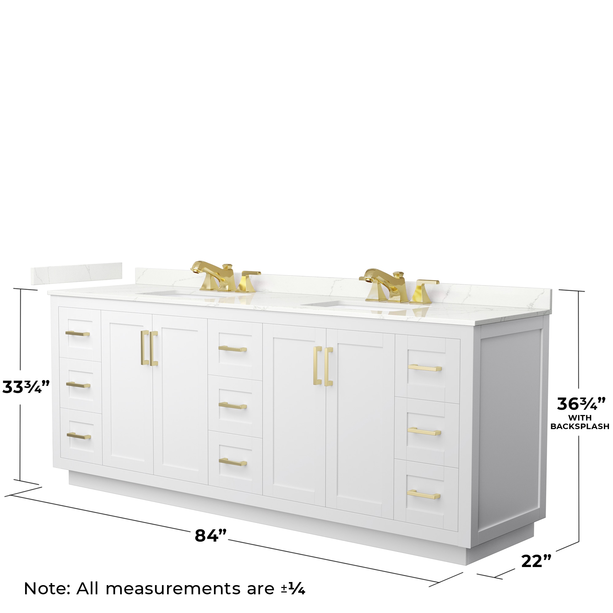 Wyndham Collection WCF292984DWGGTUS3MXX Bath-Vanity-Combo - View #5