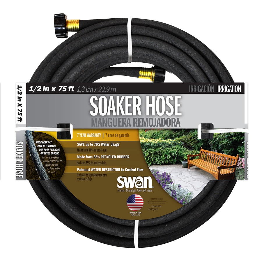 SWAN LOUER12075FM 1/2-in x 75-ft-Duty Rubber Soaker Hose