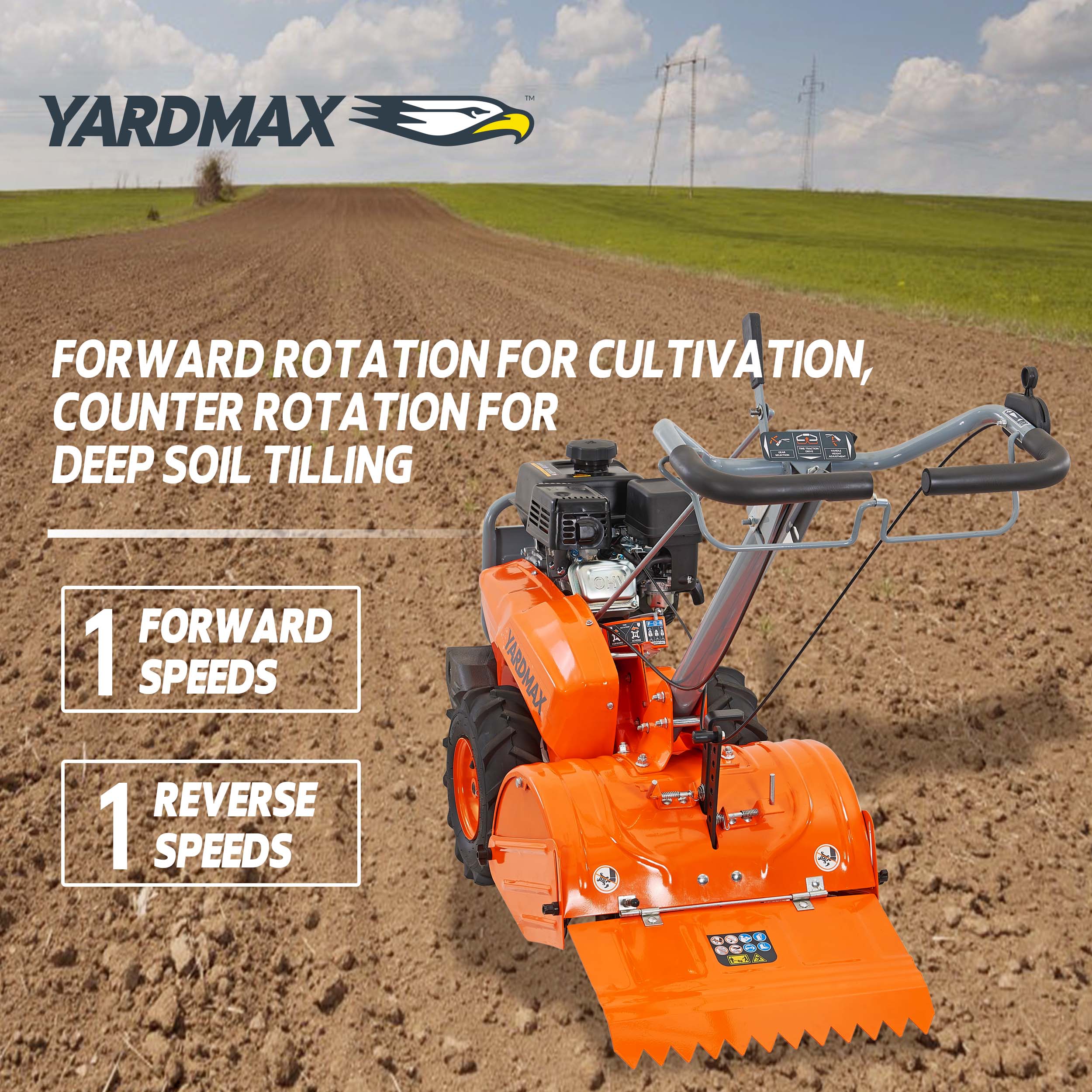 YARDMAX YT4565 tillers - View #11