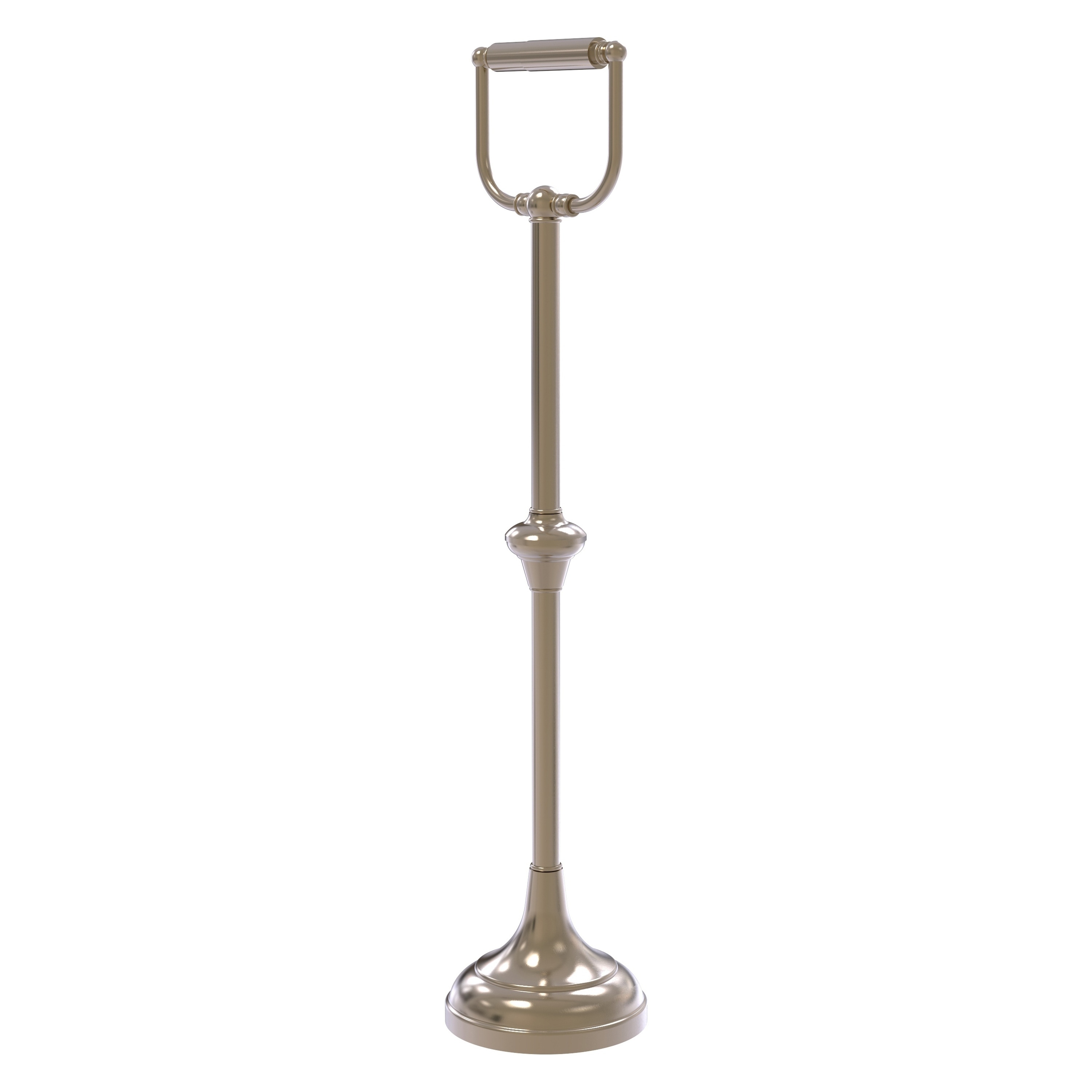 Allied Brass TS-24C-PEW Antique Pewter Freestanding Double post Toilet Paper Holder 1 -Rolls with Storage
