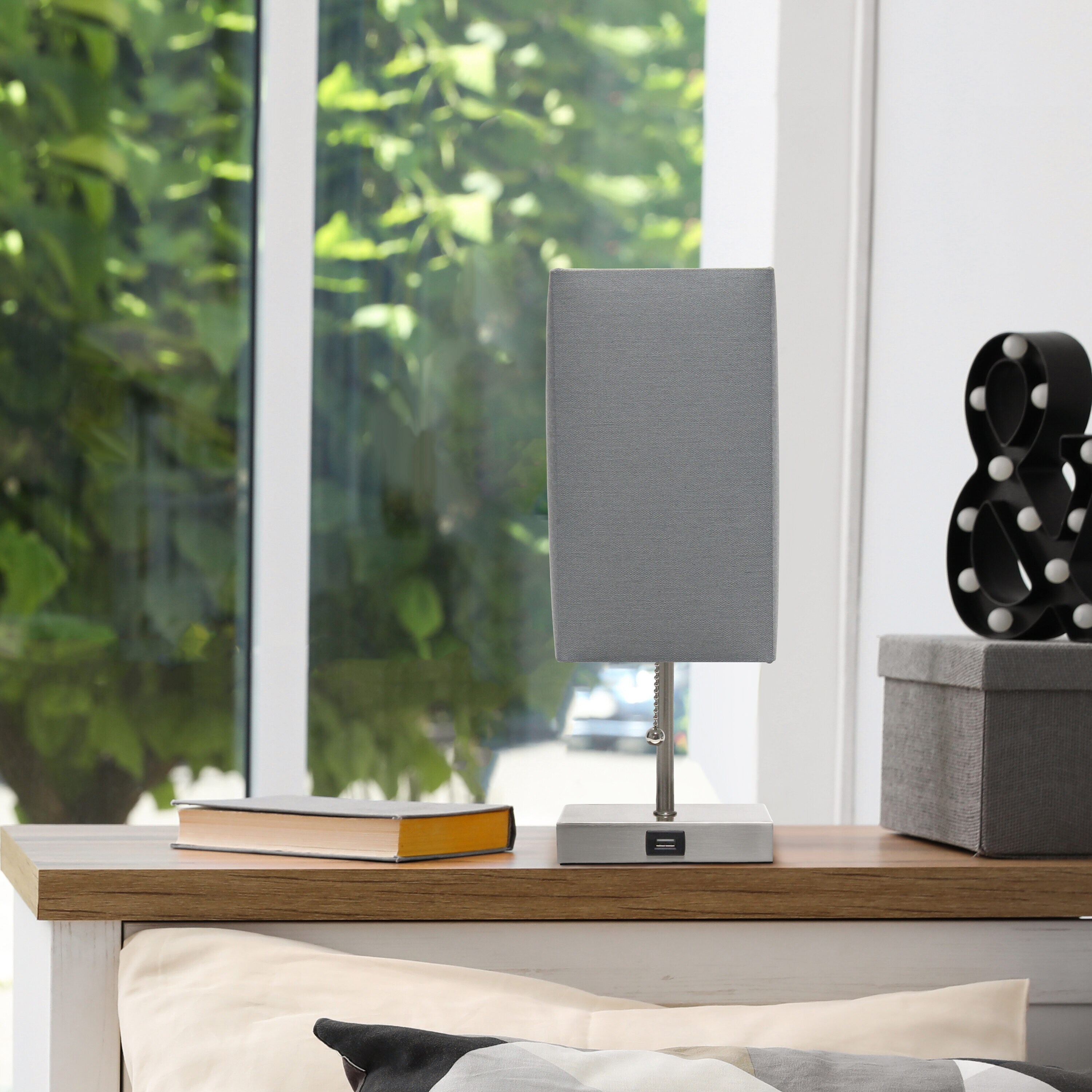 Simple Designs LT6001-GRY Table-Lamps - View #5
