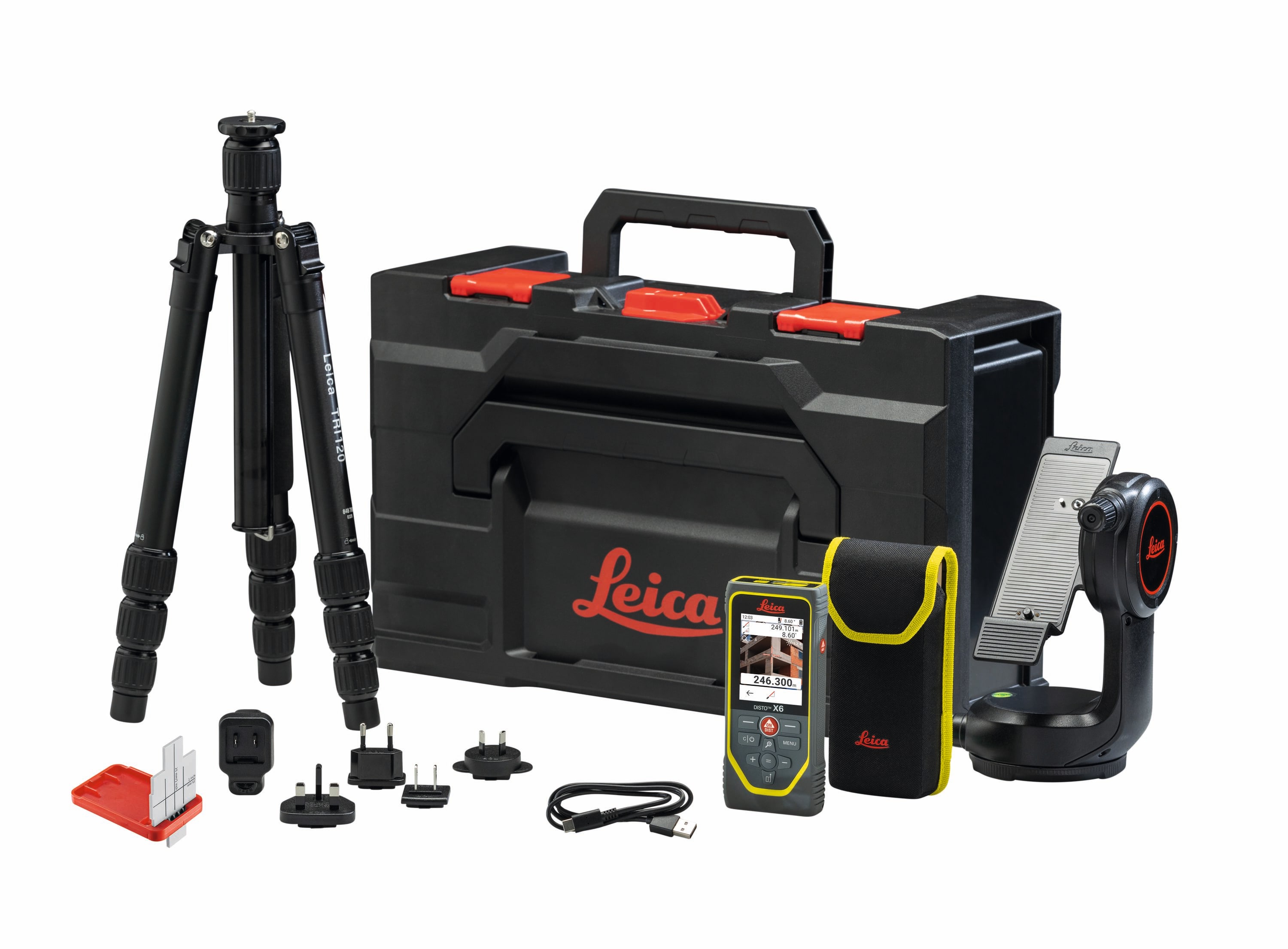 Leica Geosystems X6 PRO-KIT 800-Feet Indoor/outdoor Red Laser Distance Measurer with Backlit Display and Bluetooth Compatibility