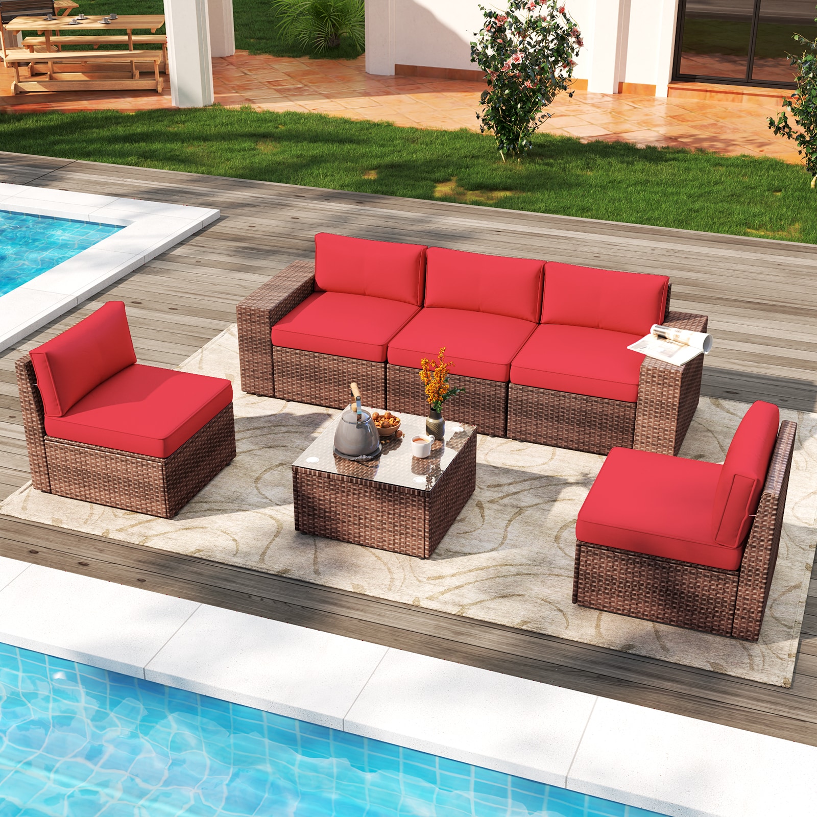 AOXUN LS-039RDAB Patio-Conversation-Sets - View #2