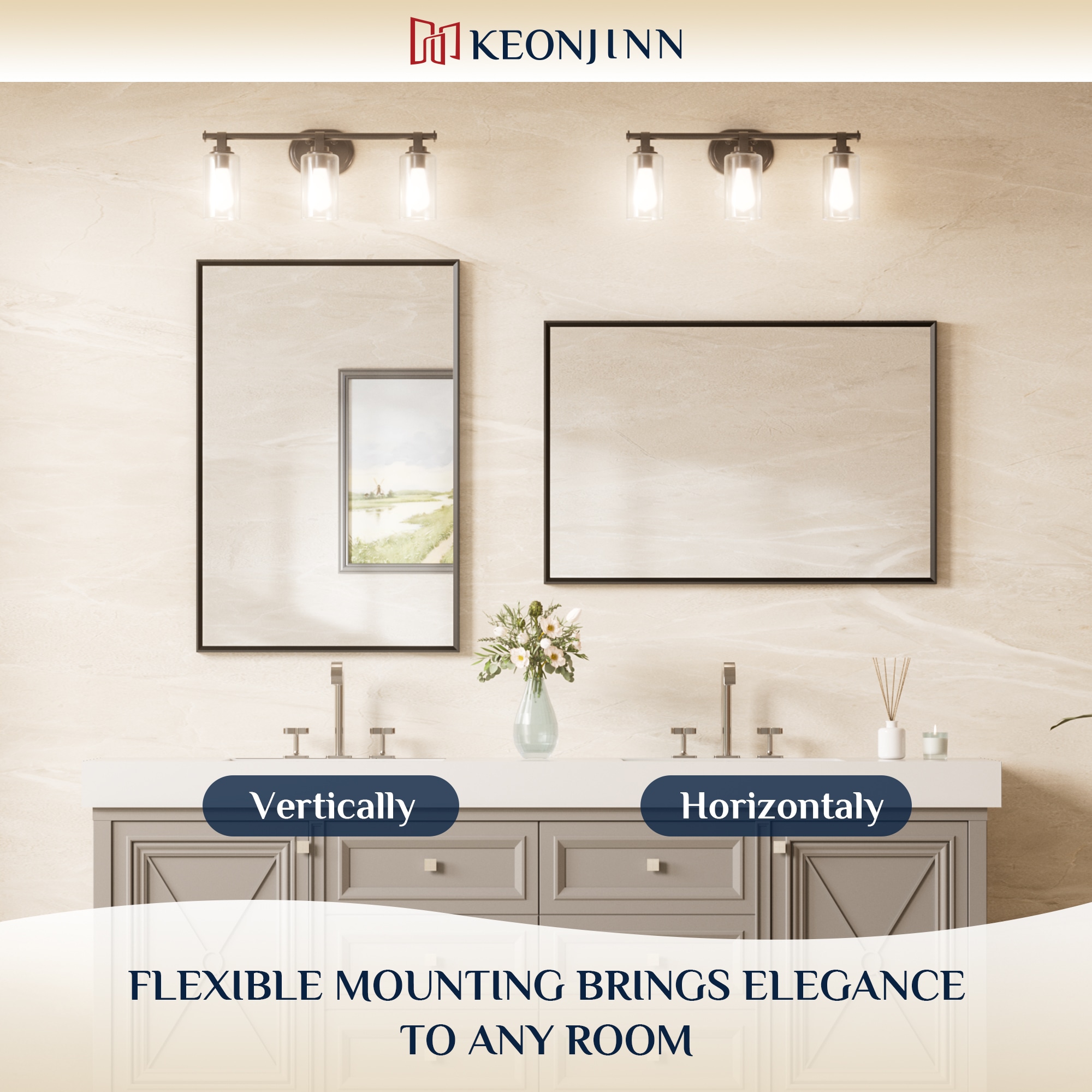 Keonjinn LW-25F-6191BK Decor-Mirrors - View #7
