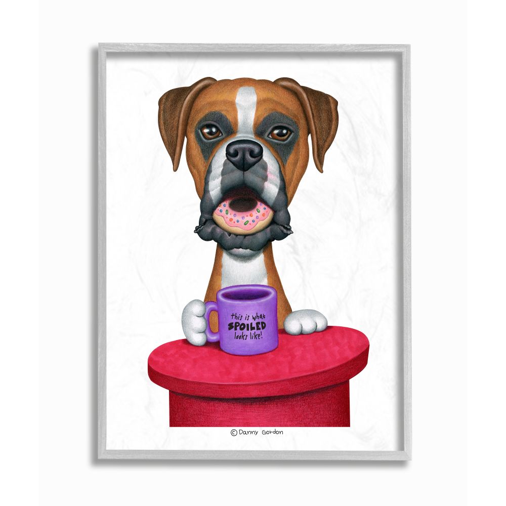 BOXER Rectangle Sign/Plaque A SPOILED Boxer Lives Here-Wood-You Choose Design 