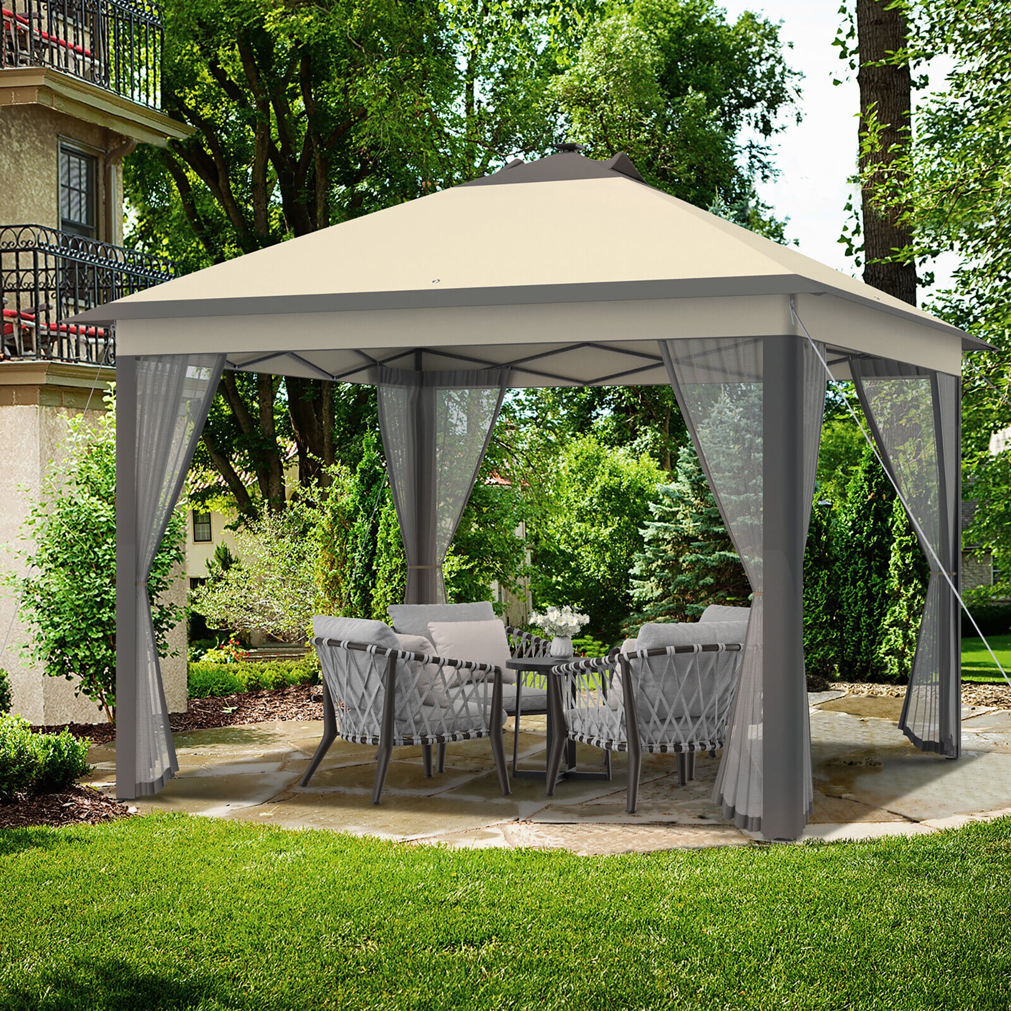 Forclover HYFW-G71CF Wood-Resin-Gazebos - View #9