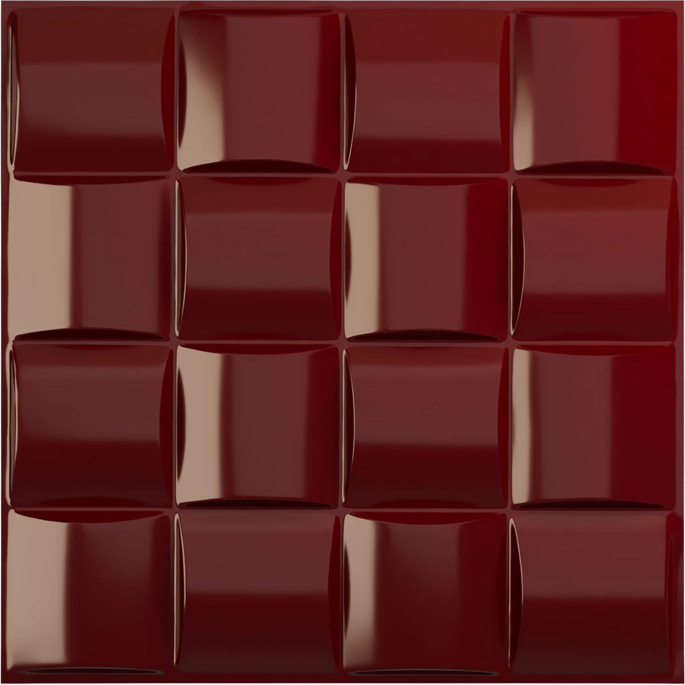 Ekena Millwork WP20X20BAHML 19-5/8-in x 19-5/8-in Embossed Gloss Merlot PVC Wall Panel
