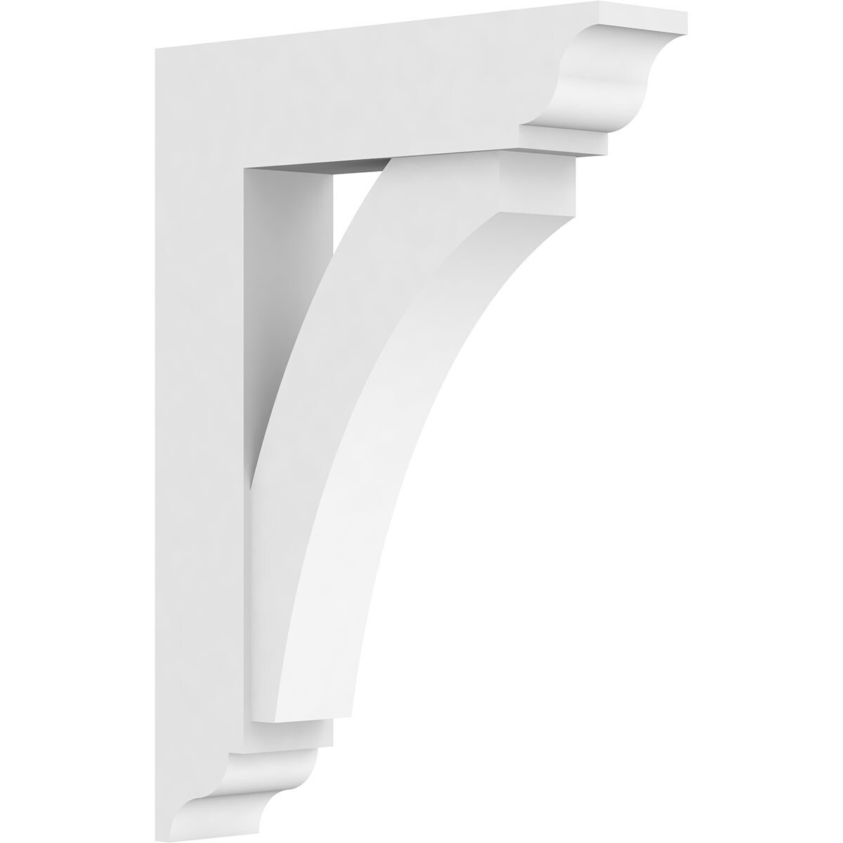 Ekena Millwork BKTP03X16X22THR01 Standard ThortonGrade 3-in x 16-in x 22-in Off-white PVC Standard bracket
