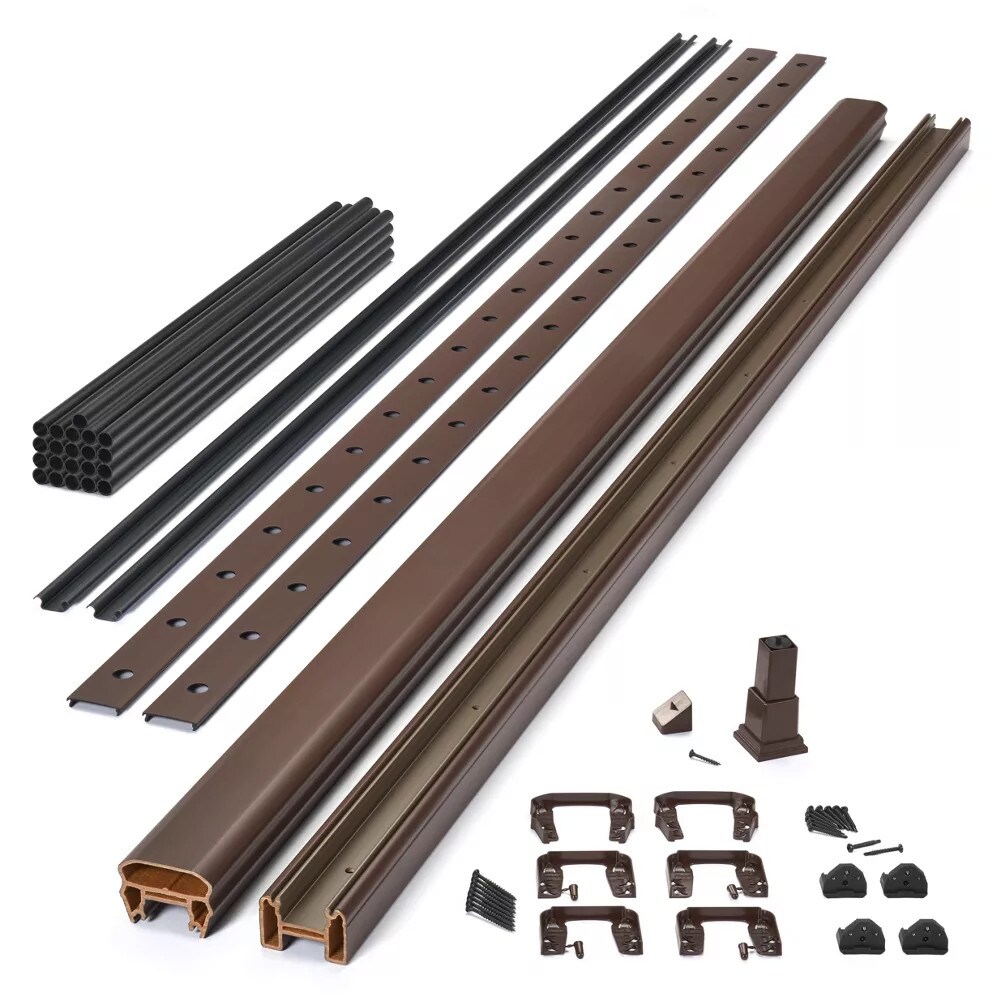 Trex Transcend 8-ft x 42-in Vintage Lantern Composite Deck Rail Kit Hardware Included