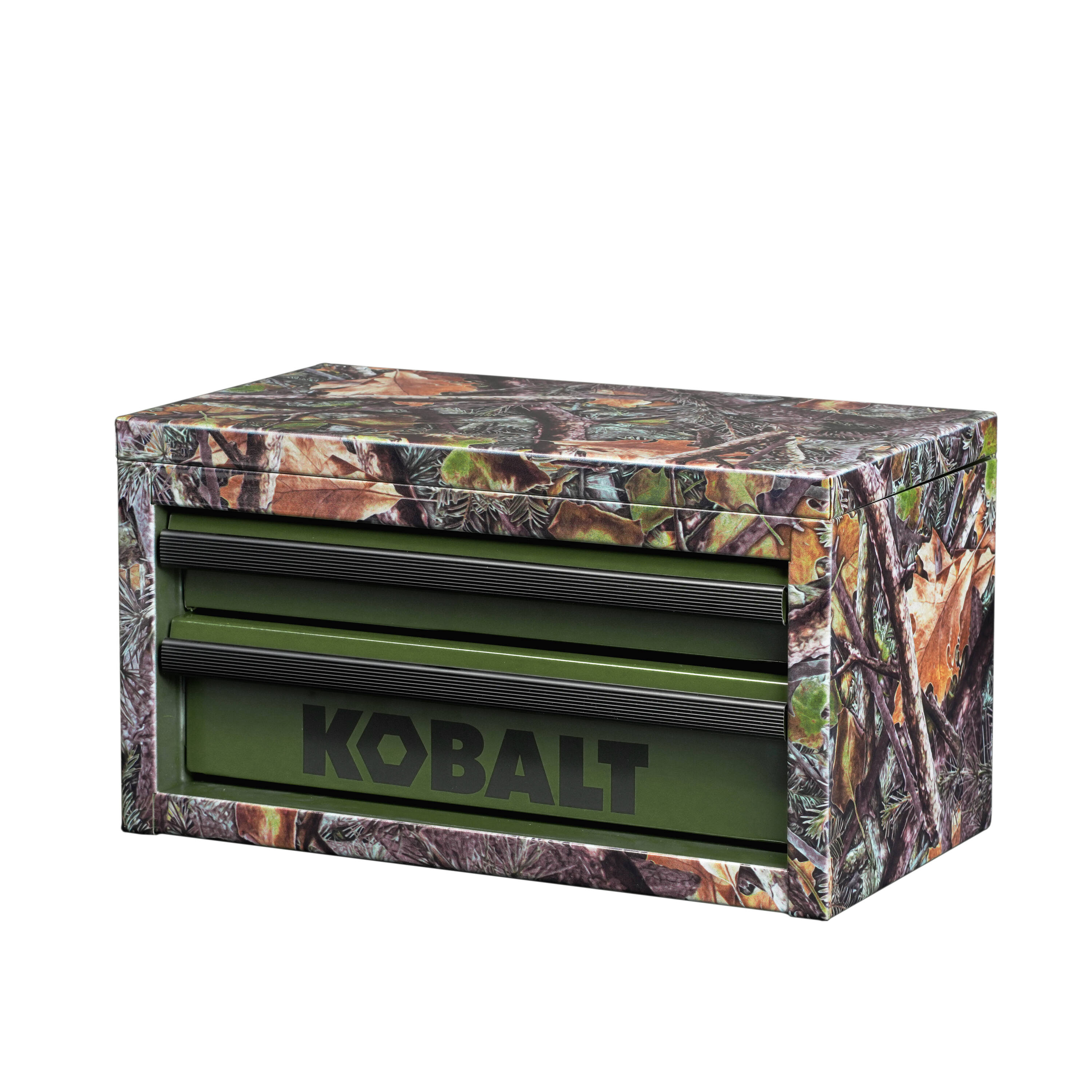 Kobalt 55233 Portable Mini Toolbox 10.83-in W x 5.91-in H x 5.91-in D 2 -Drawer Camo Steel Tool Box