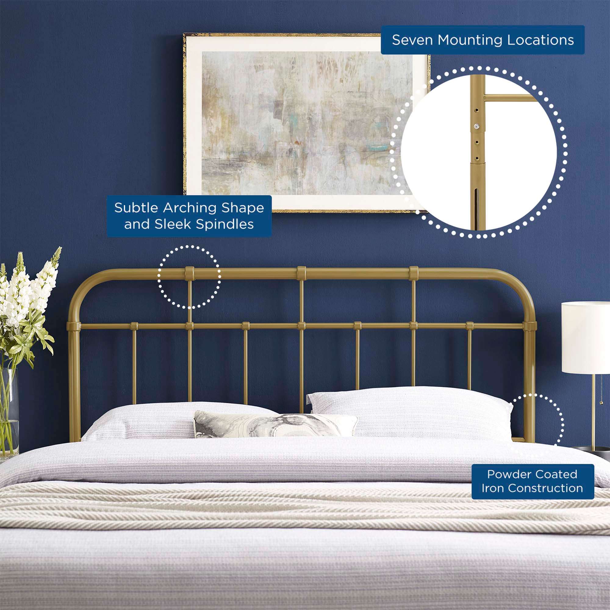 Modway MOD-6160-GLD Upholstered-Headboards - View #7