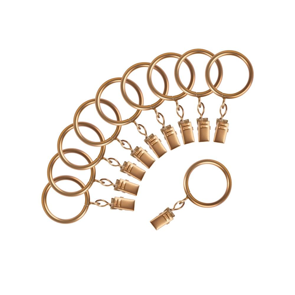 The Haven Collection R40.9.GB  10 -Pack 0.039-in Bronze-dore Steel Curtain ring with clip