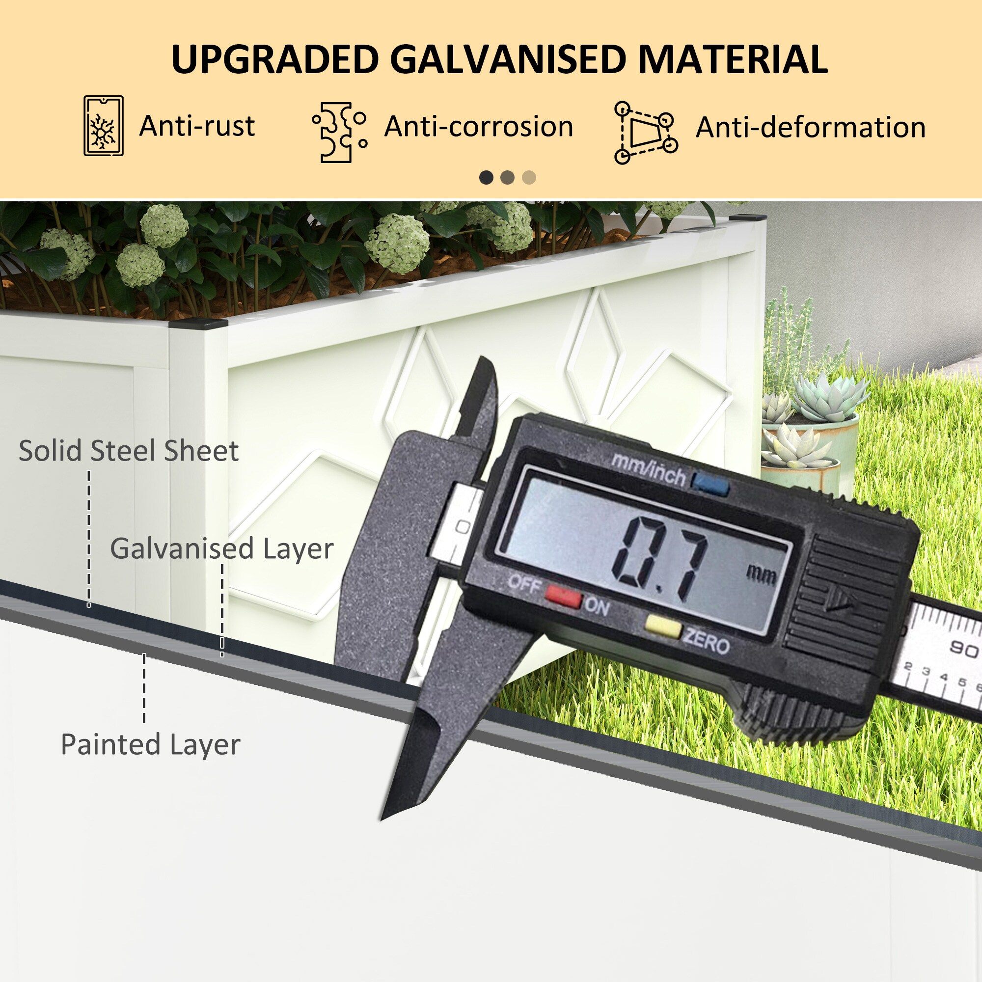 Outsunny 84H-145V00WT Raised-Garden-Beds - View #6