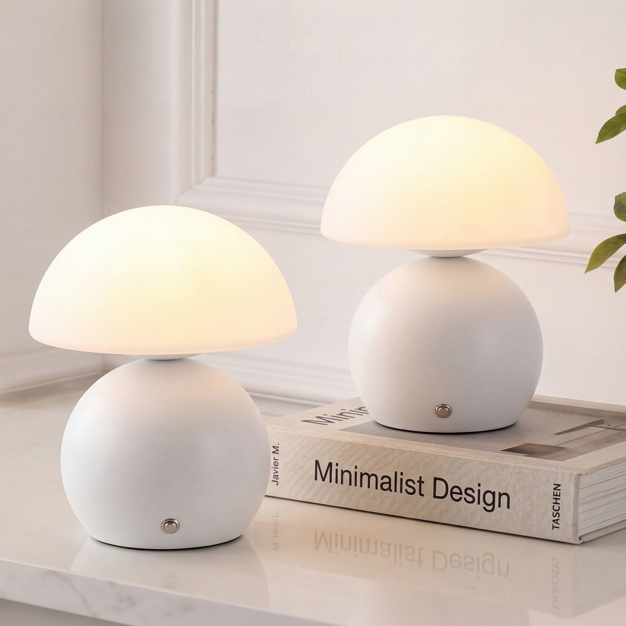 JONATHAN Y Kanya 7.3 in. Modern Minimalist Metal and Glass Rechargeable ...