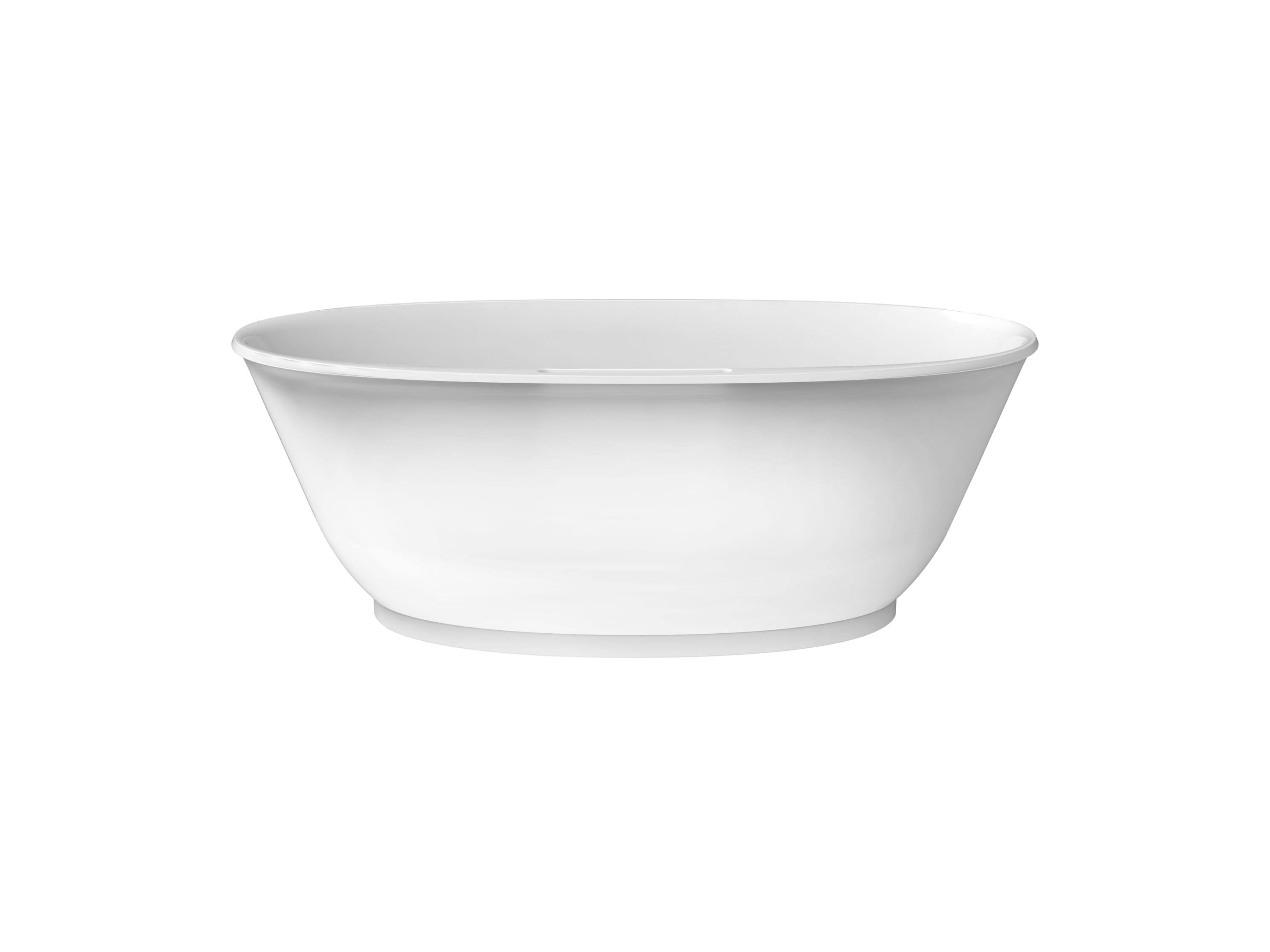 Jacuzzi KAF6534BCXXXXM 34.6 x 65 White Acrylic Oval Freestanding Soaking bathtub Drain ( Center Drain )