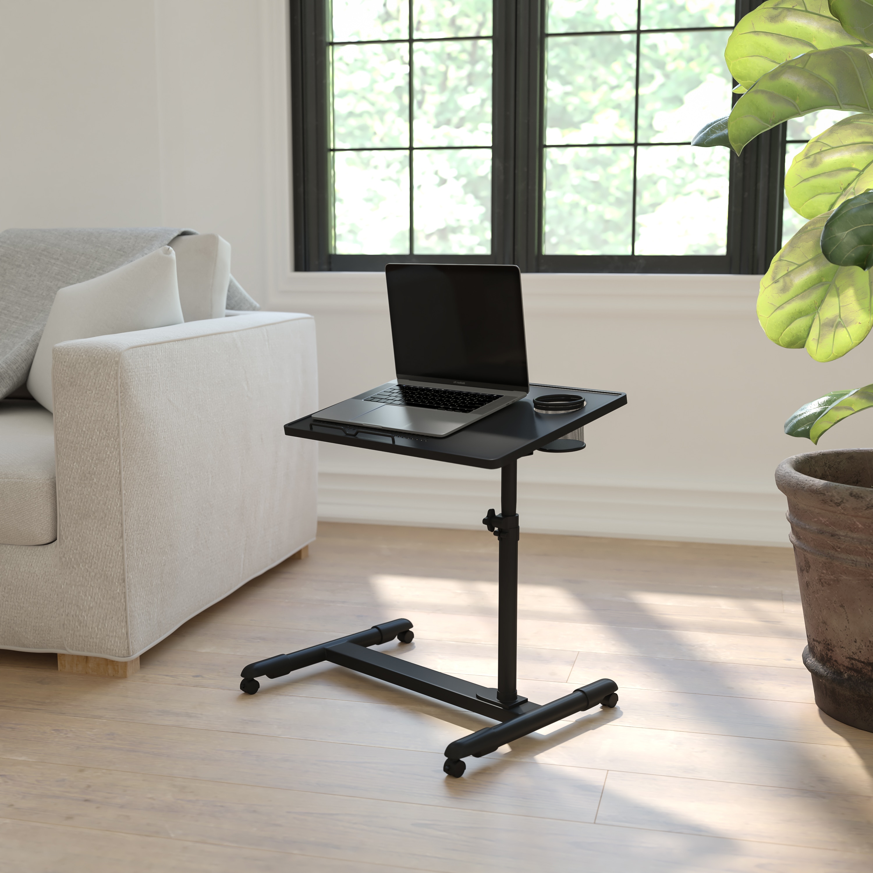 Flash Furniture 22.5-in Black Modern/Contemporary Standing Desk ...