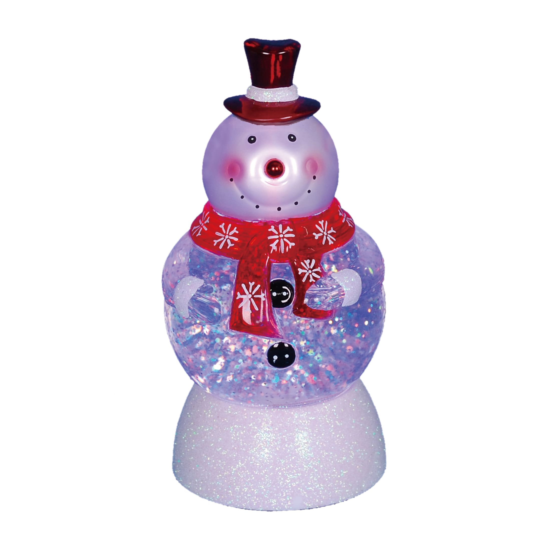 Northlight 7.5-in Lighted Figurine Snowman Battery-operated Christmas ...