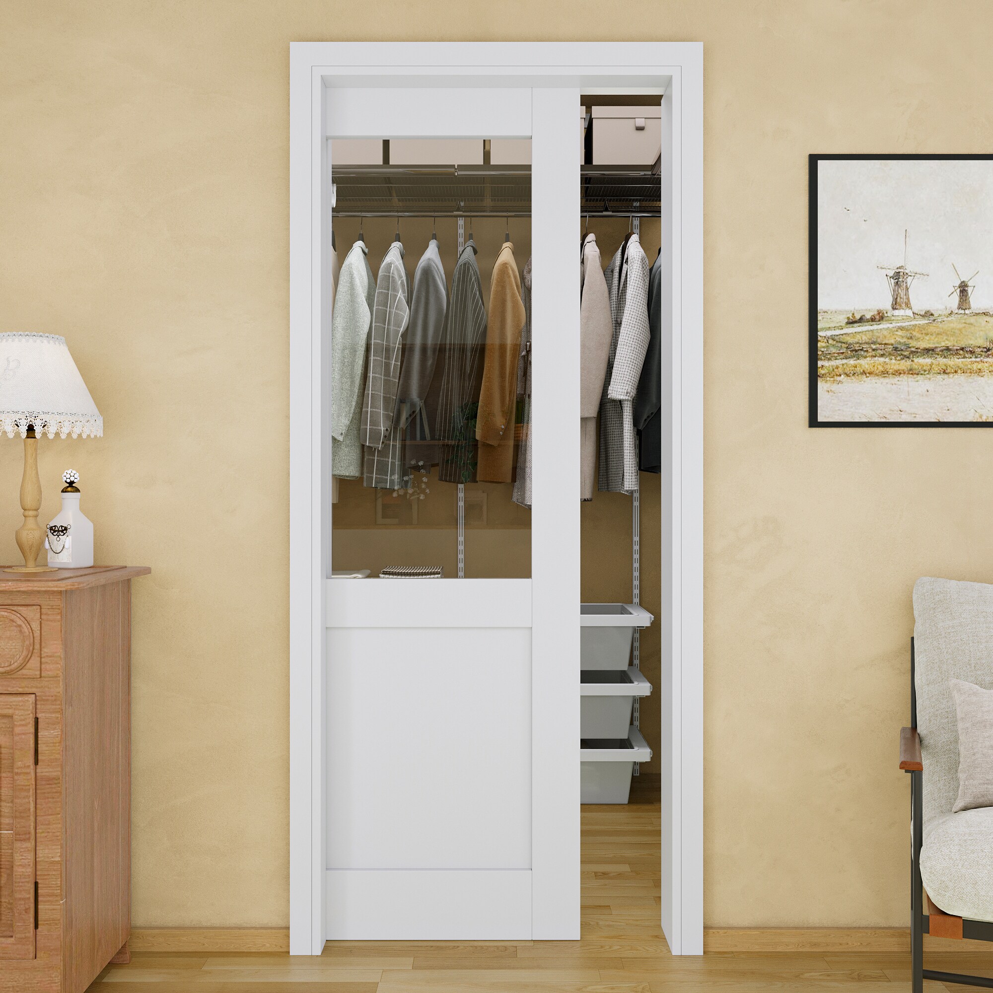 JUJUBON IN-PDPKSC-BLXB-CG-32 Pocket-Doorframe-Screens - View #2