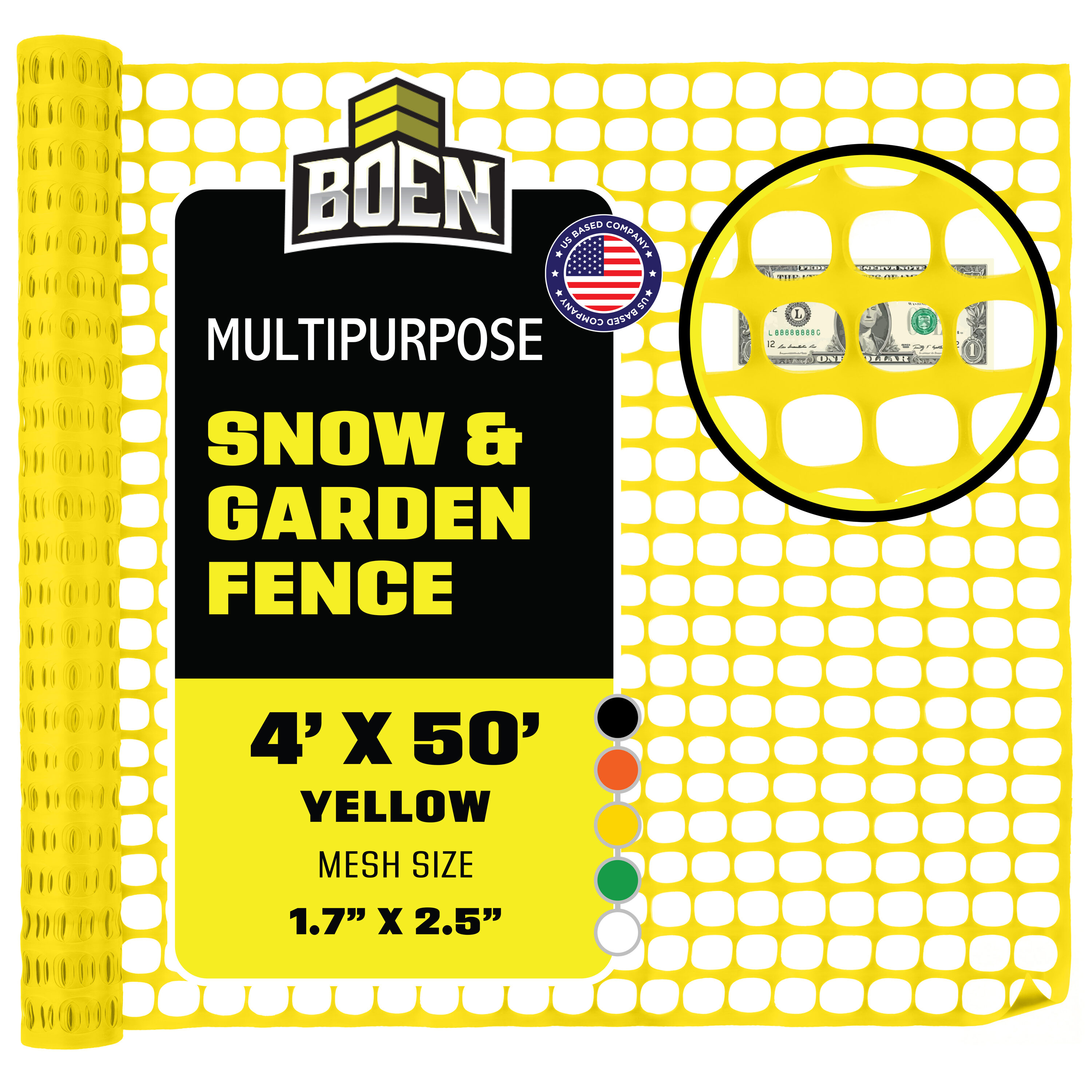 BOEN SL-452 4-ft H x 50-ft L Temporary Plastic Snow fence