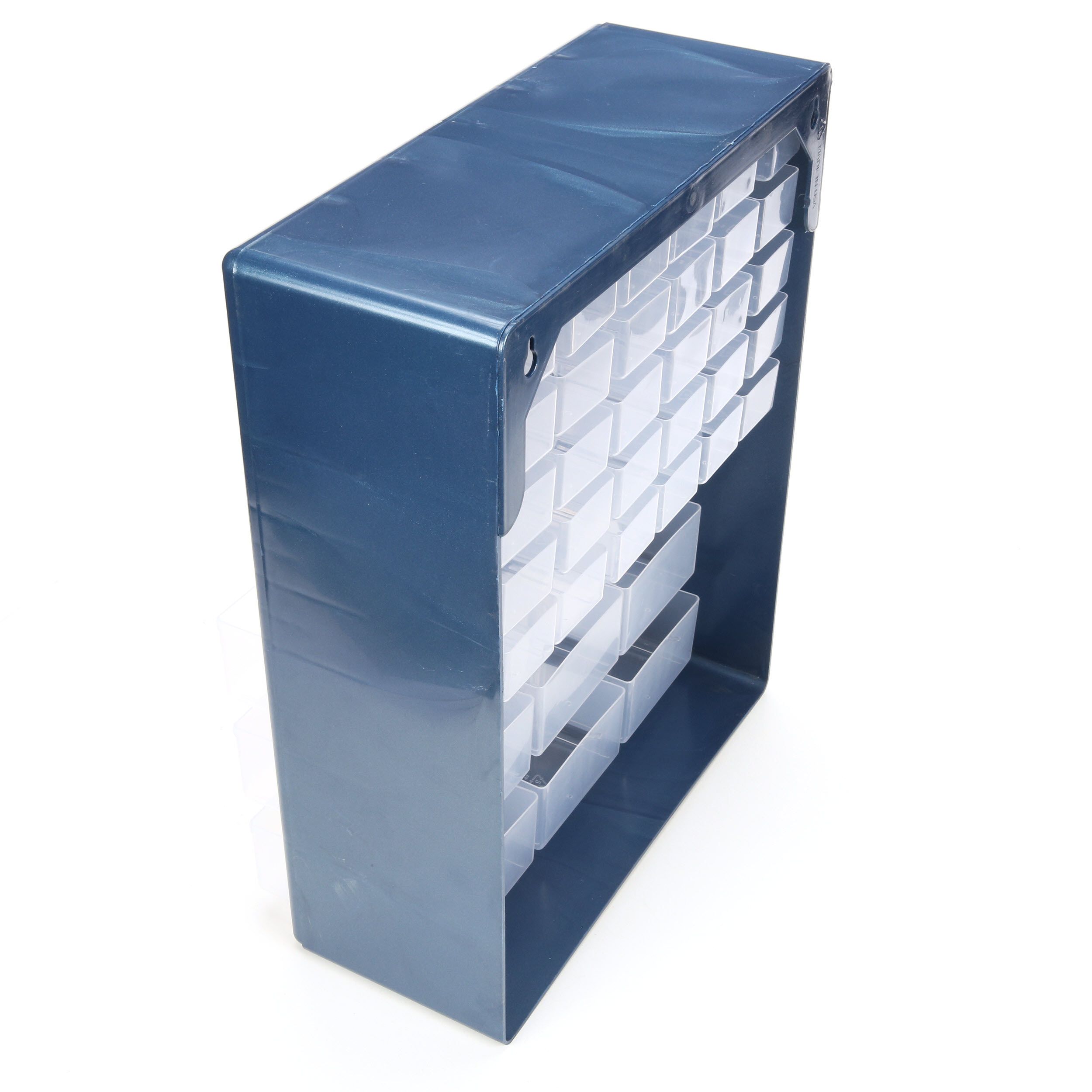 Stalwart Plastic Storage Drawers with 42 Compartments, Blue 