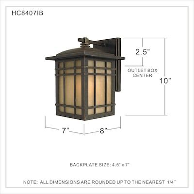 Quoizel Hillcrest 10-in H Imperial Bronze Medium Base (E-26) Outdoor Wall Light Quoizel Hillcrest 10-in H Imperial Bronze Medium Base (E-26) Outdoor Wall Light