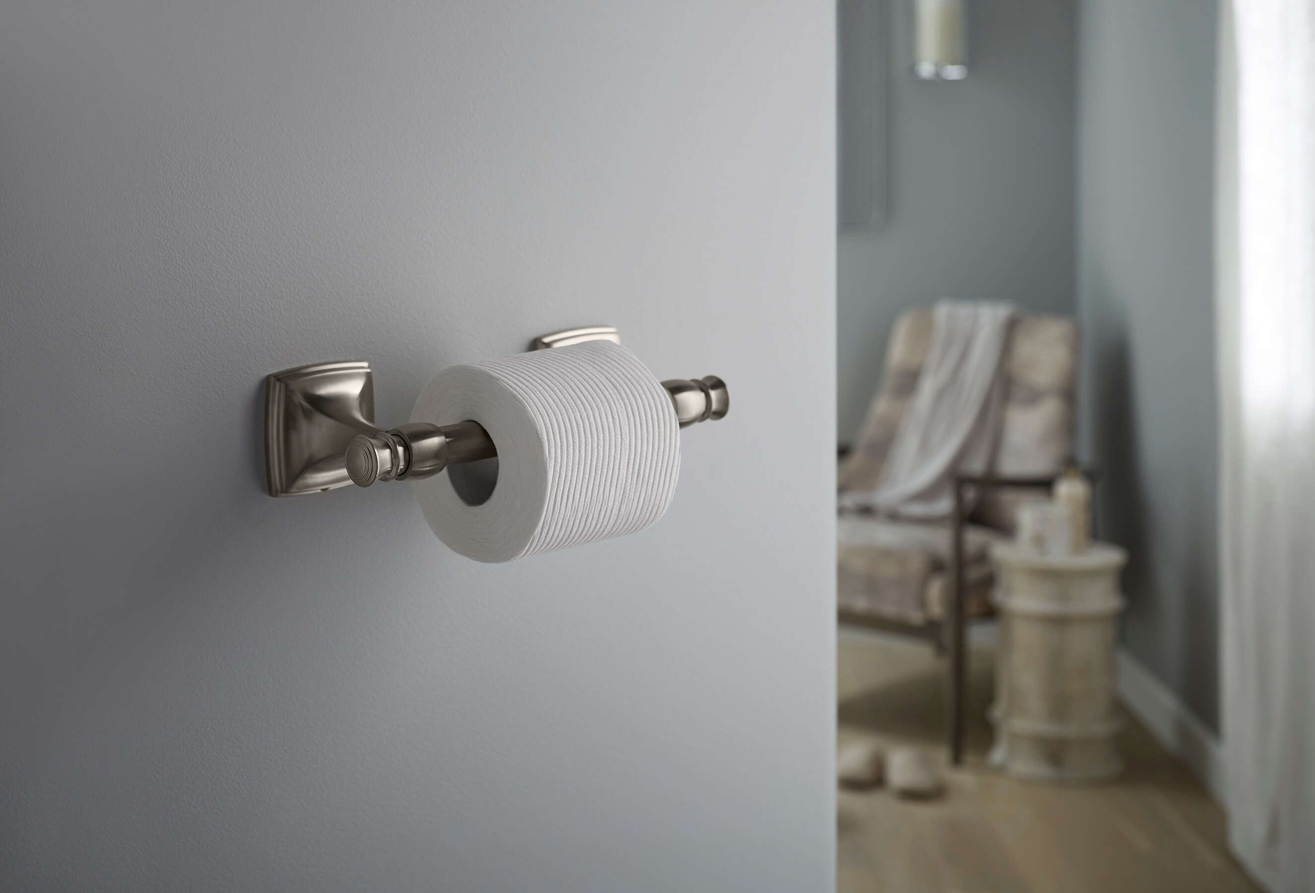 KOHLER Grand Single Toilet Paper Holder in Brushed Nickel
