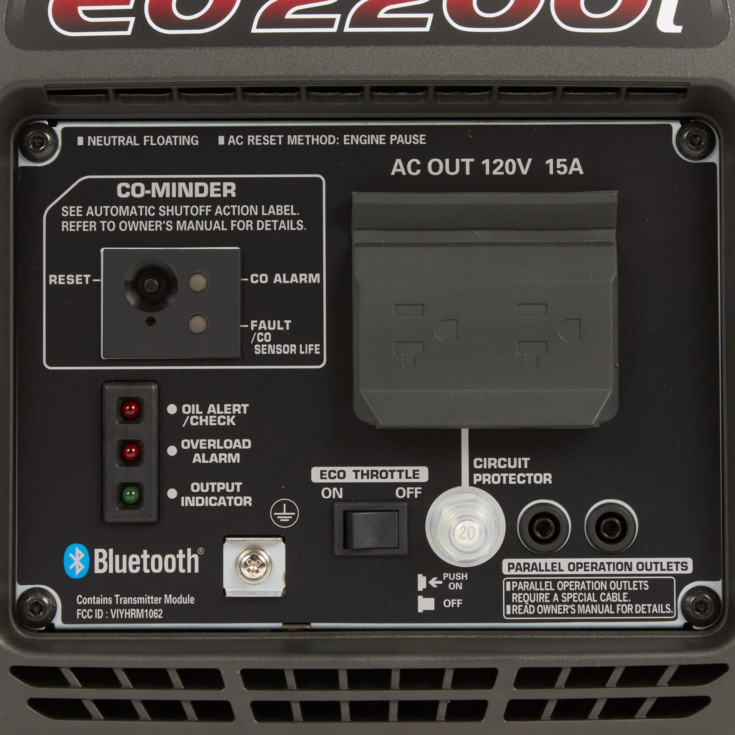 2200-Watt Remote Stop/Recoil Start Bluetooth Super Quiet Gasoline Powered  Inverter Generator with Advanced CO Shutdown