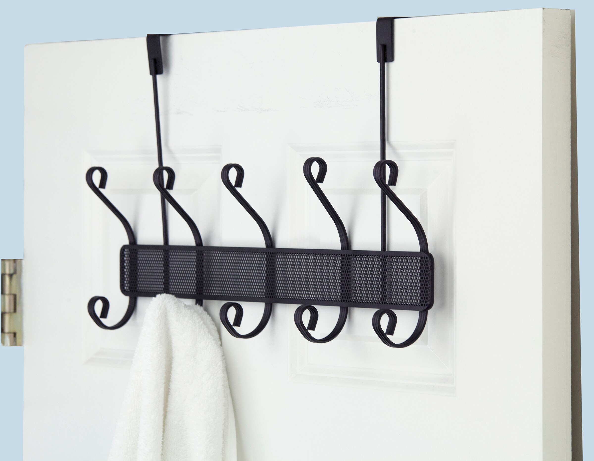 Home Basics Chrome Hangers, (Pack of 10), Black PVC Coated, STORAGE  ORGANIZATION