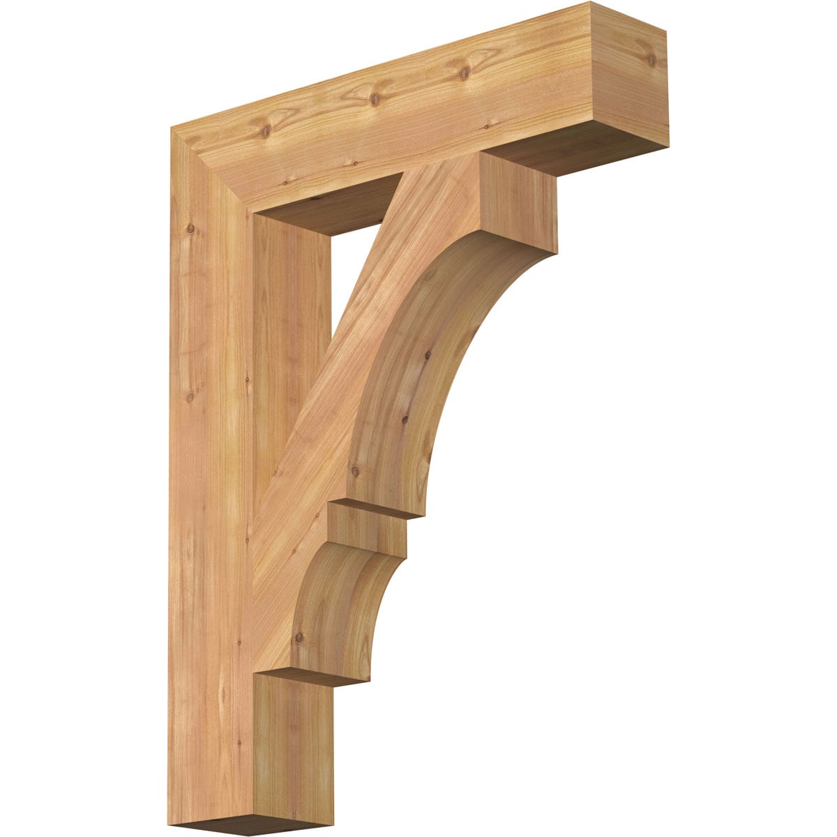 Ekena Millwork BKT06X26X34BOA05SWR Balboa block smooth 5-1/2-in x 26-in x 34-in Western red cedar Brown Wood Standard bracket