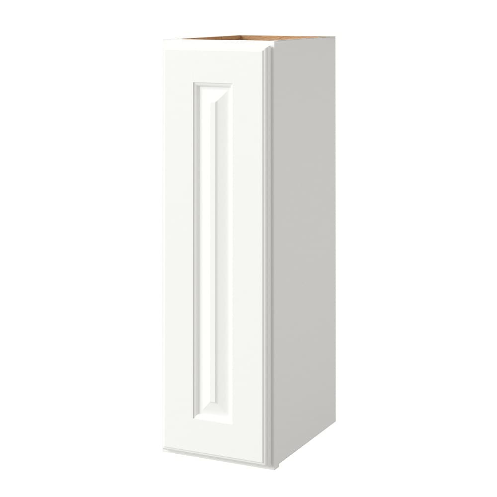 allen + roth 1090TS Tilson 9-in W x 30.125-in H x 12-in D Linen Wall Fully assembled Cabinet (Raised Panel Square)
