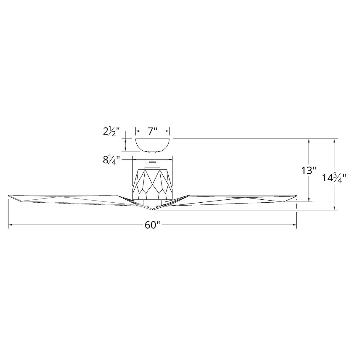 Gloss White 60'' 3-Blade Smart Ceiling Fan with Remote