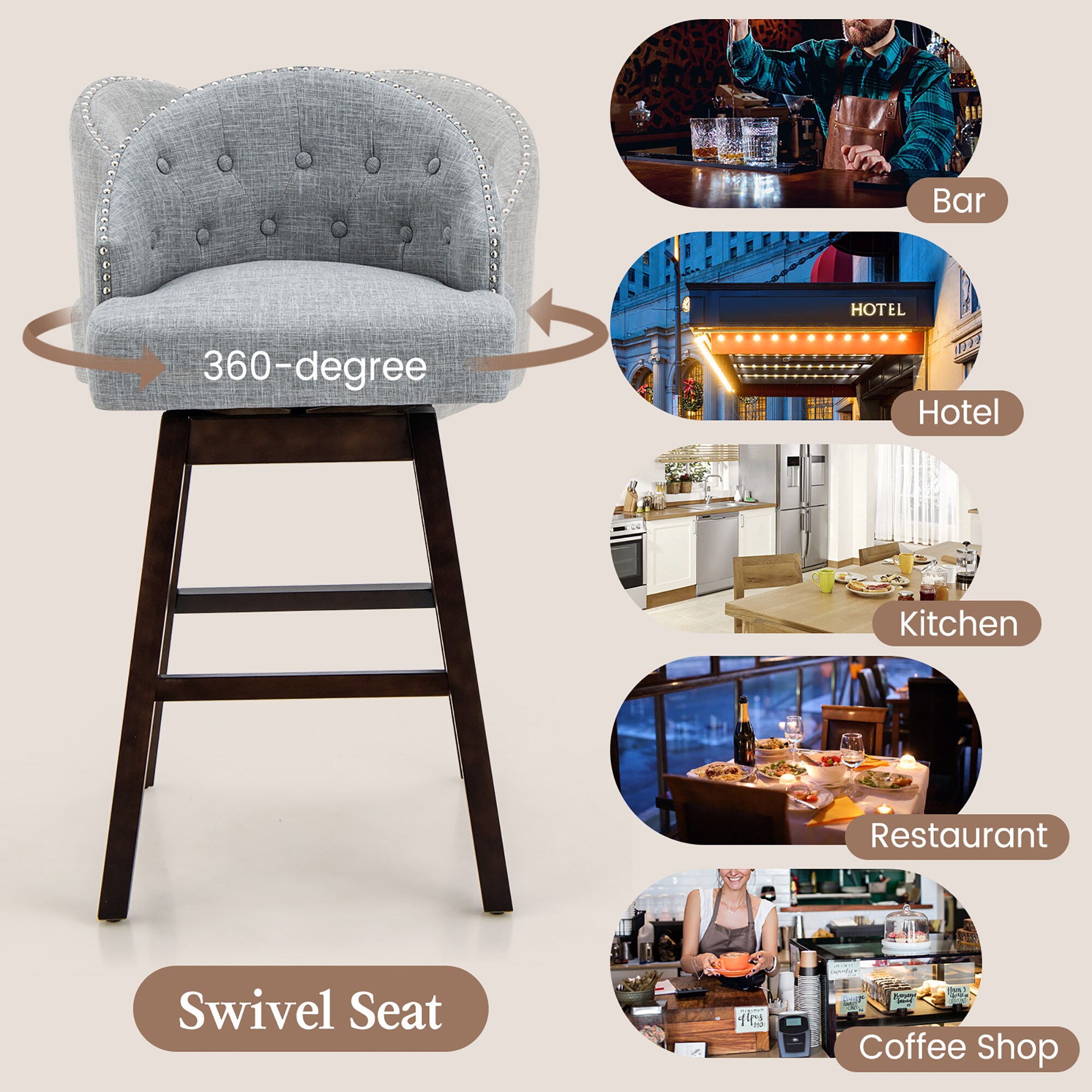 Costway SXL00137 stools - View #5