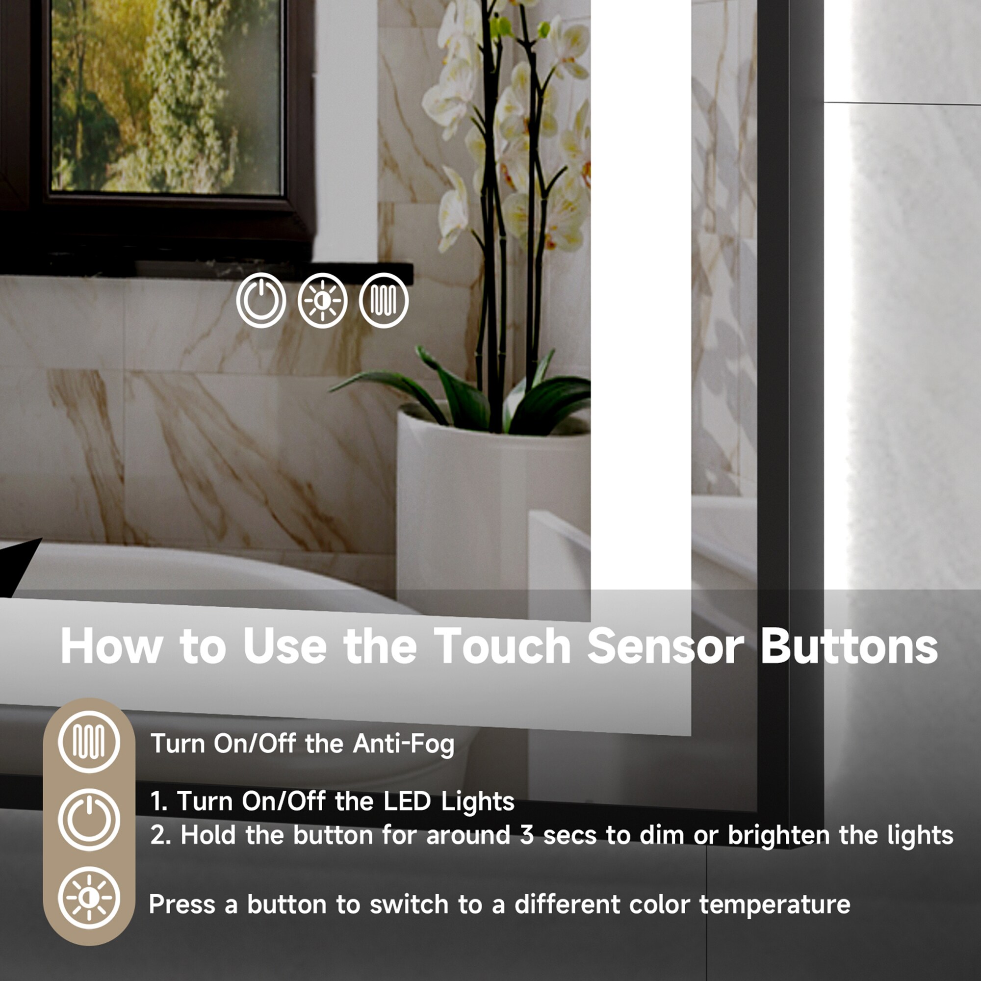 SINOFURN SYD530014BK Framed-Bath-Mirrors - View #6