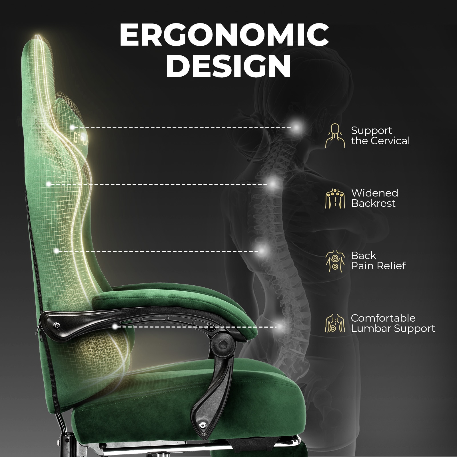 GTPLAYER LOWE'S-GT829-GE Office-Chairs - View #5