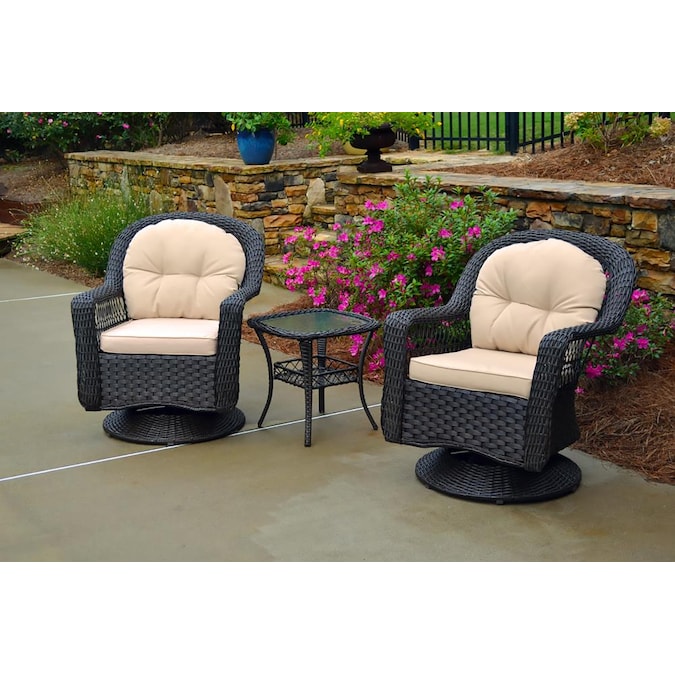 Tortuga Outdoor Biloxi 3 Piece Metal Frame Patio Conversation Set With Cushion S Included In The Sets Department At Com - Rural King Patio Furniture Cushions