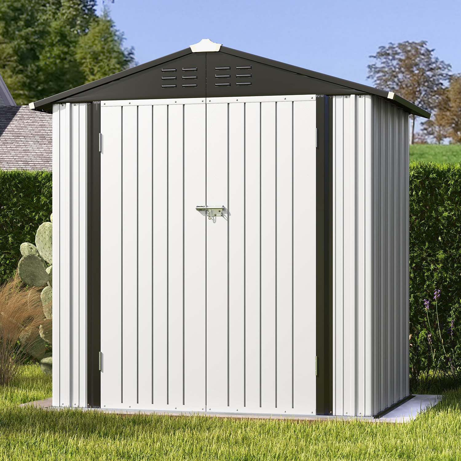 Patiowell WES-PS1146S0BNWT Metal-Storage-Buildings-Sheds - View #6